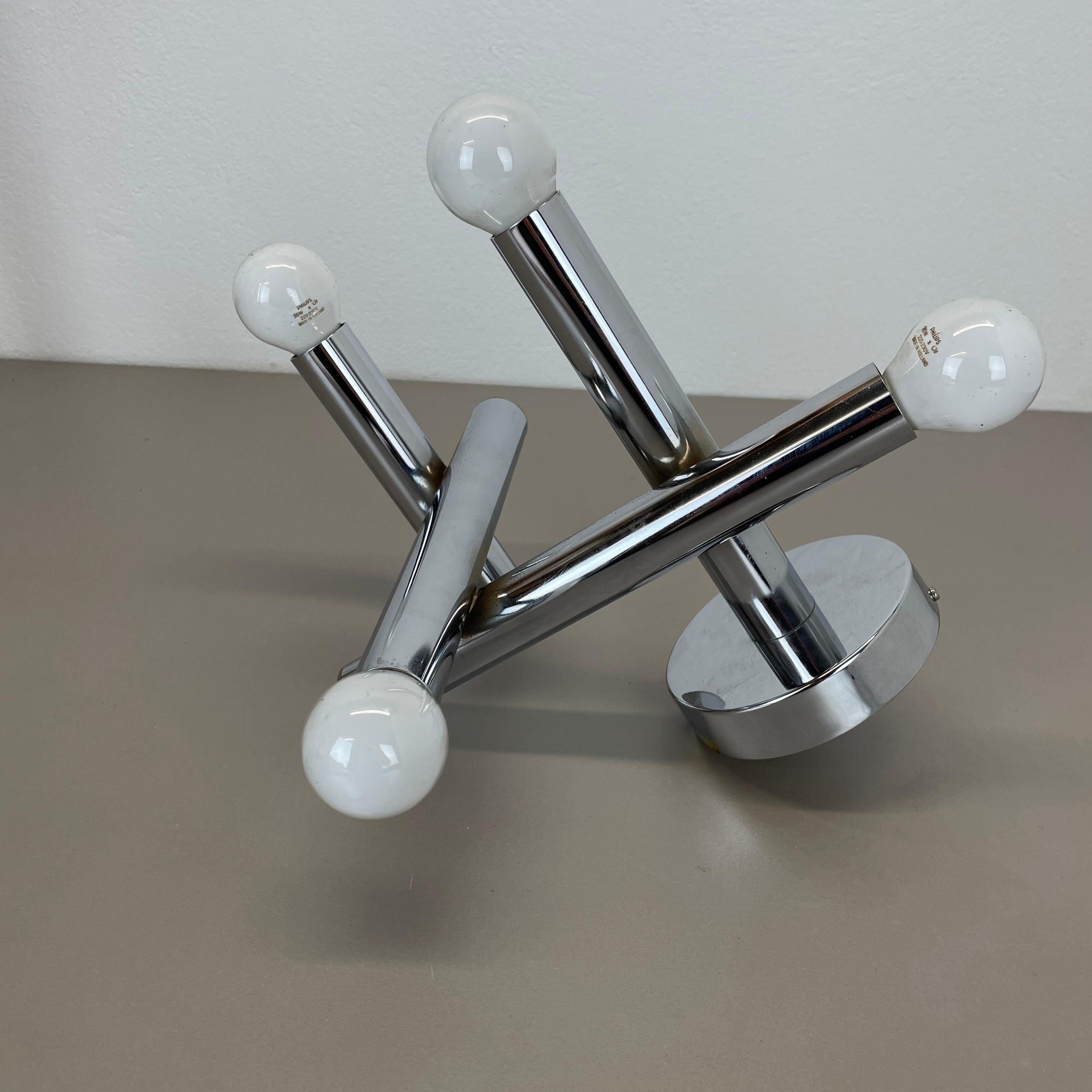 Seltene Sputnik-Deckenleuchte „Atomic“ von E.R. NELE, Temde Lights Schweiz 1970er Jahre im Angebot 12
