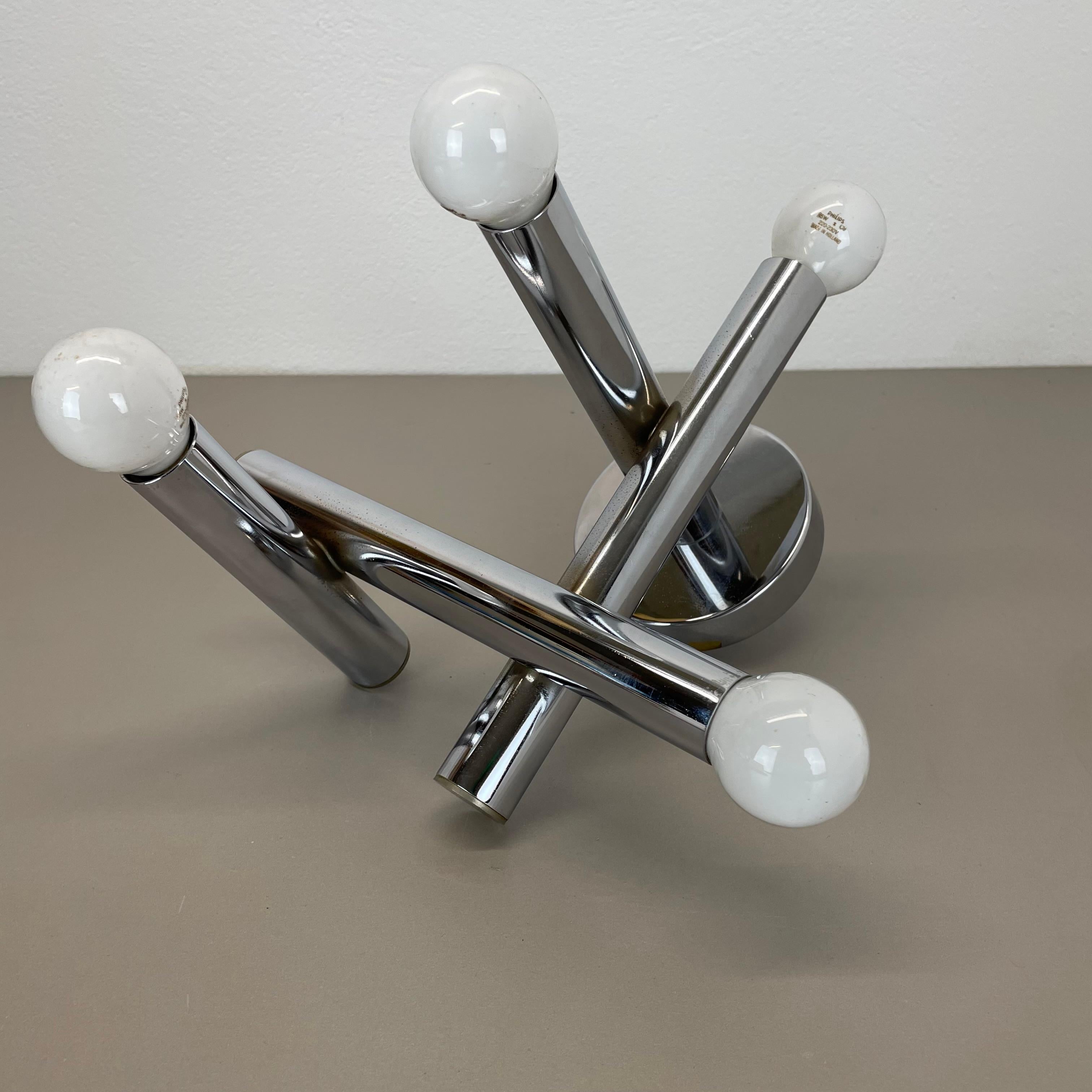 Seltene Sputnik-Deckenleuchte „Atomic“ von E.R. NELE, Temde Lights Schweiz 1970er Jahre im Angebot 13