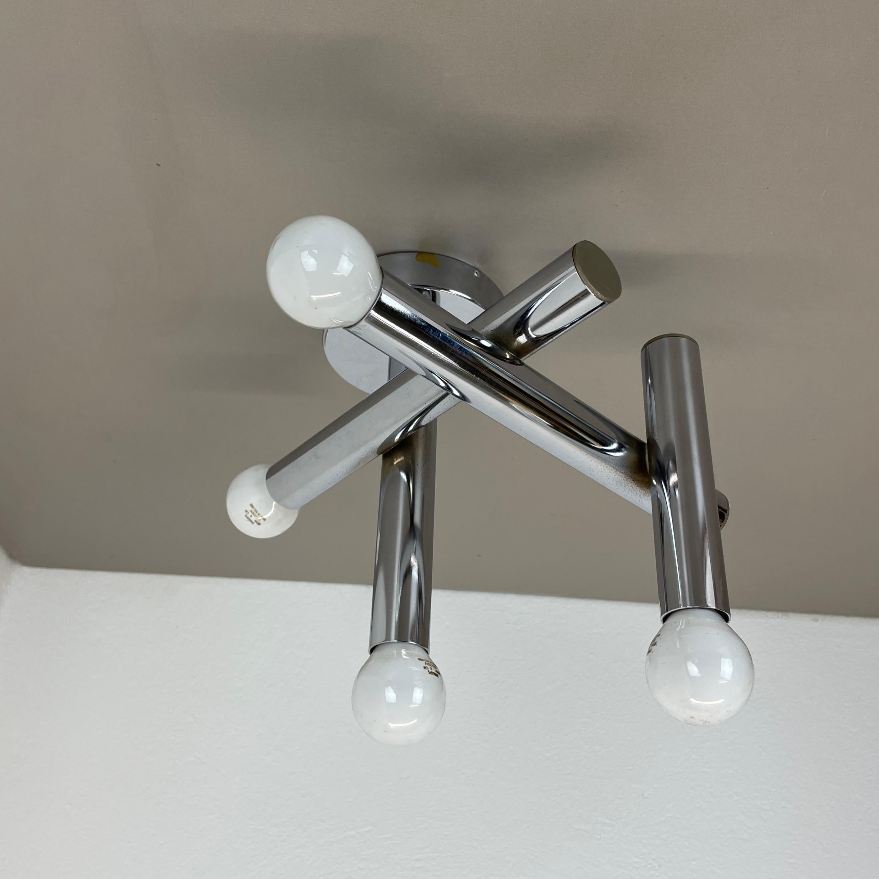 Seltene Sputnik-Deckenleuchte „Atomic“ von E.R. NELE, Temde Lights Schweiz 1970er Jahre (Space Age) im Angebot