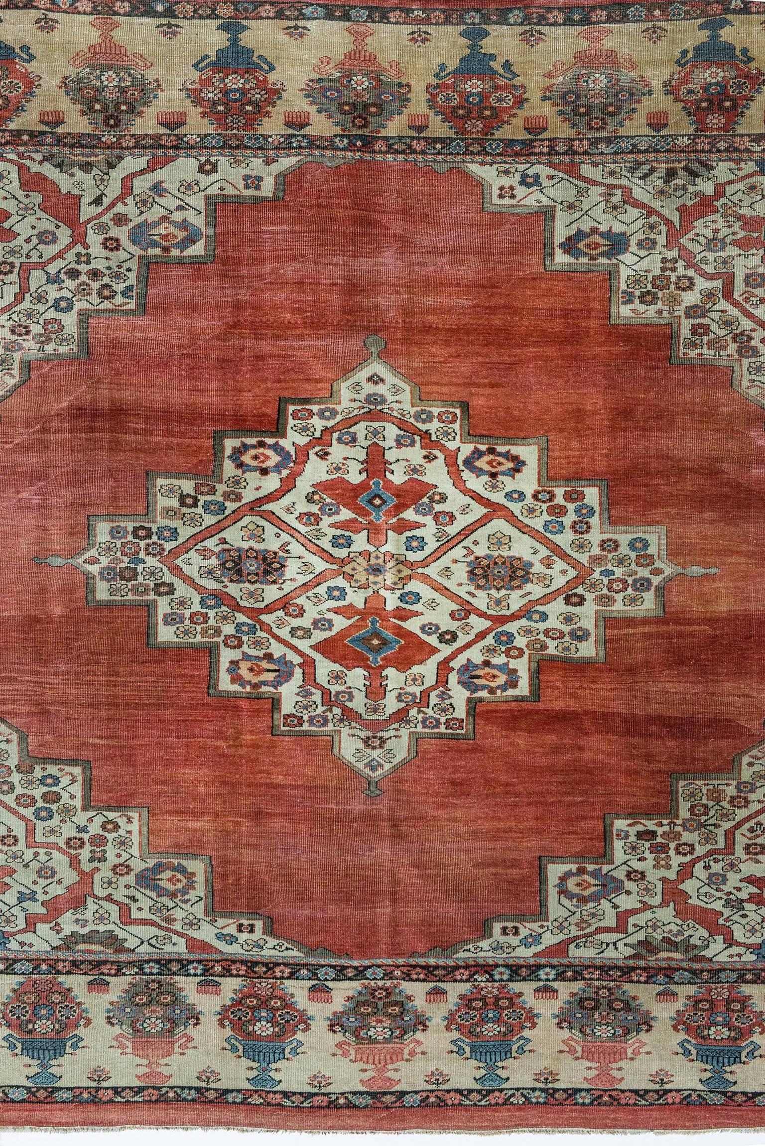 Azerbaijani  Square Antique Oriental Rug from Private Collection For Sale