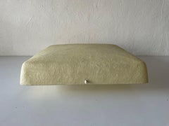 Rara lámpara de techo empotrada de poliéster de diseño cuadrado, años 60, Alemania