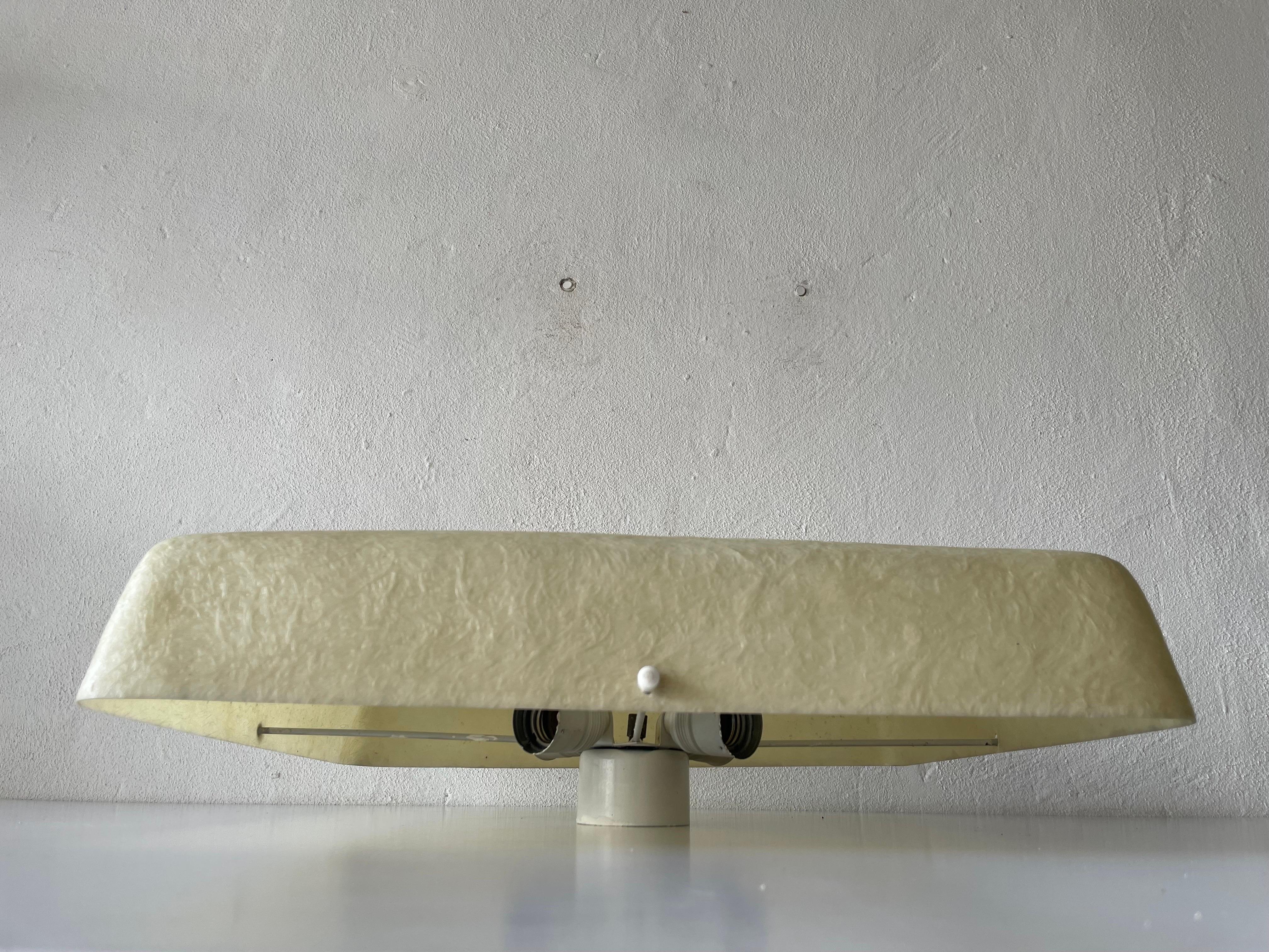 Rare Square Design Polyester Large Flush Mount Ceiling Lamp, 1960s, Germany In Good Condition For Sale In Hagenbach, DE