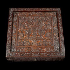Rare Sri-Lankan/Portuguese Rosewood Games Box, Late 16th-Early 17th Century