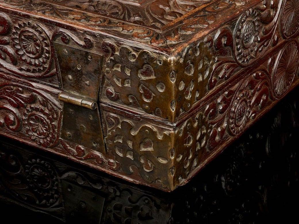 18th Century and Earlier Rare Sri-Lankan/Portuguese Rosewood Games Box, Late 16th-Early 17th Century For Sale