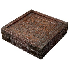 Rare Sri-Lankan/Portuguese Rosewood Games Box, Late 16th-Early 17th Century
