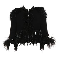 Rare SS14 Louis Vuitton Custom Feather Embellished Jacket