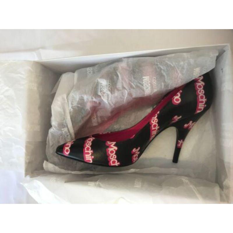 Rare! SS15 Moschino Couture Jeremy Scott Barbie Black Pink High Heel Pumps 36 IT For Sale 6