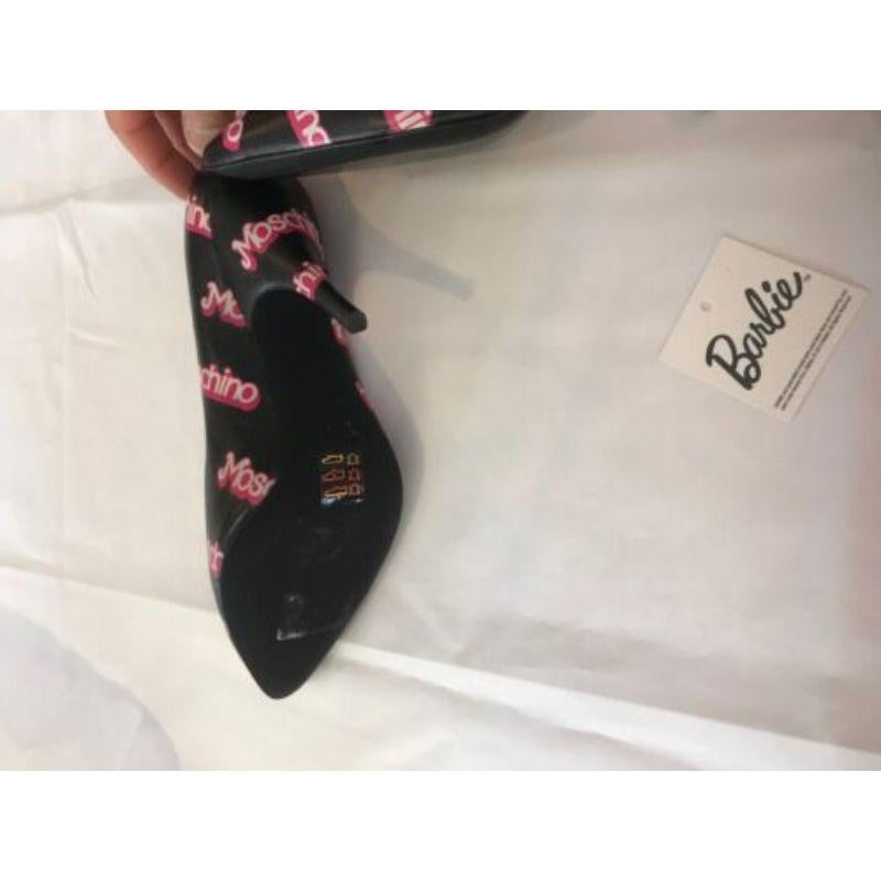 Rare! SS15 Moschino Couture Jeremy Scott Barbie Black Pink High Heel Pumps 36 IT For Sale 3