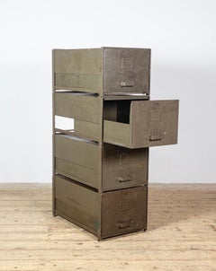 Raro armario apilable de metal de Ahrend & Zn