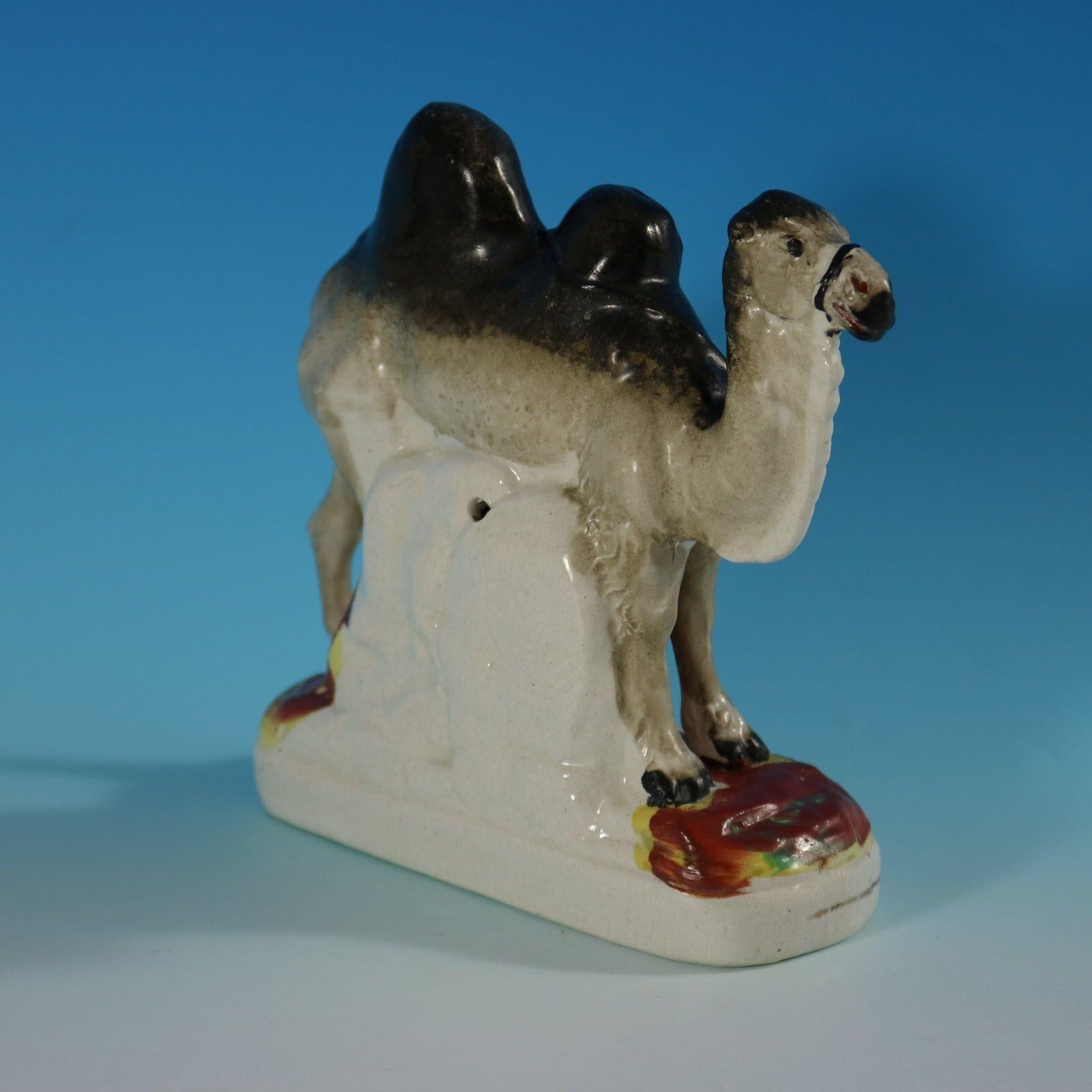English Rare Staffordshire Pottery Bactrian Camel Figure