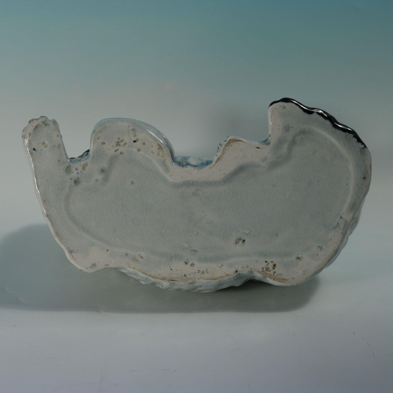 Rare Staffordshire Pottery Recumbent Spaniel For Sale 2