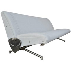 Rare Stainless Steel Based Osvaldo Borsani D70 Sofa or Daybed by Tecno