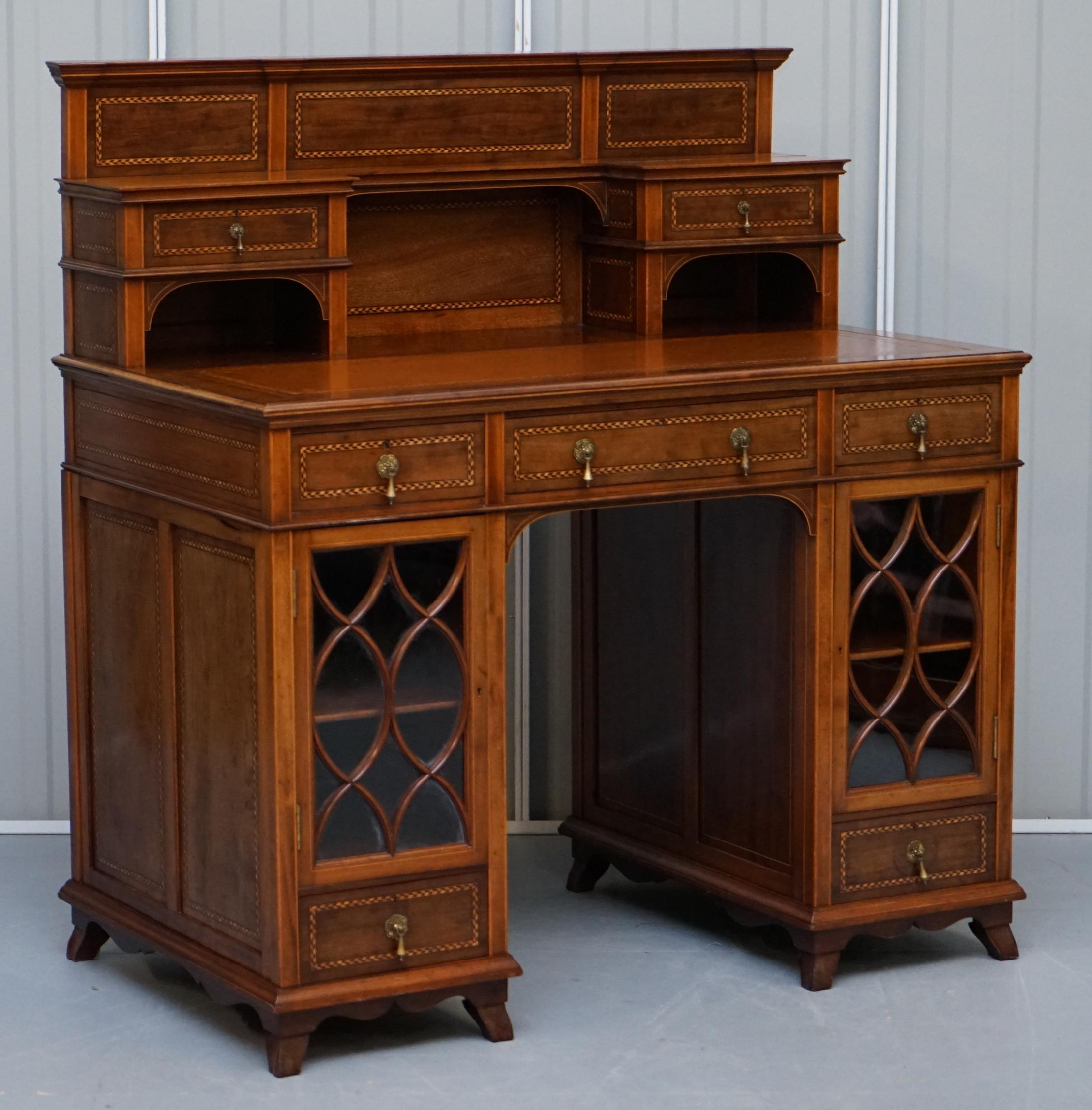 We are delighted to offer for sale this lightly restored very rare original fully stamped Morris & Co Walnut Dickens desk circa 1880 Victorian

Wow… just wow!!! I have never seen a desk of this quality before, it is absolutely pure genius Morris!