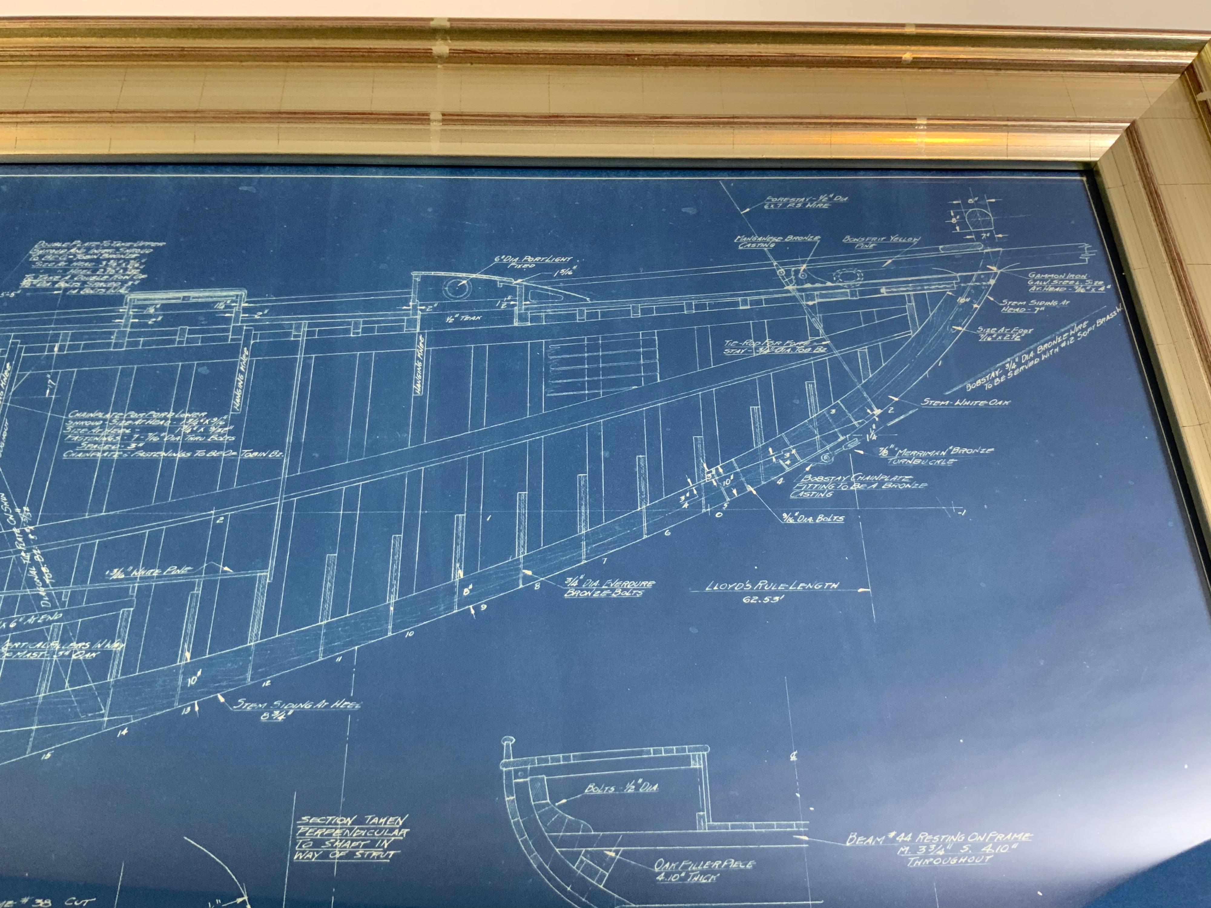 Rare Starling Burgess & Morgan Yacht Blueprint No. 52-06 For Sale 3