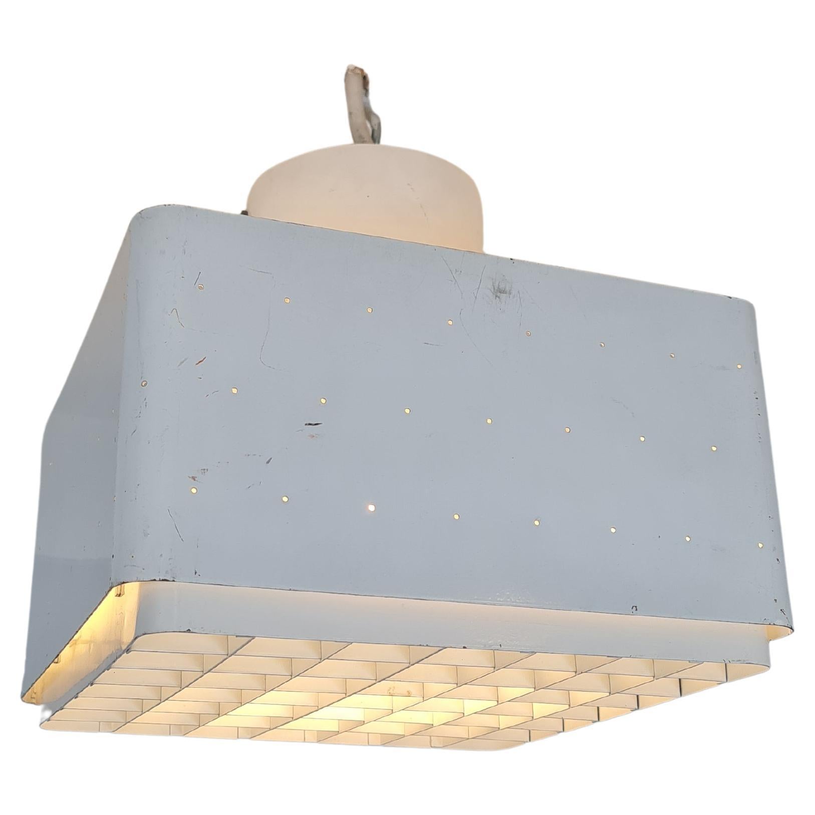 Rara lámpara de techo "Cielo estrellado" Model. A E 39 en blanco, Itsu Años 50