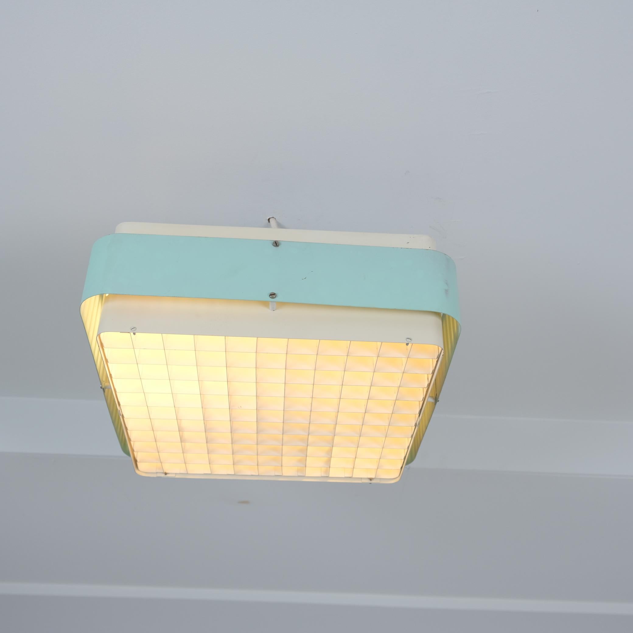 Seltene Deckenleuchte „Starry Sky“ Modell. AE 37 in Türkis und Weiß, Itsu 1950er Jahre im Angebot 4