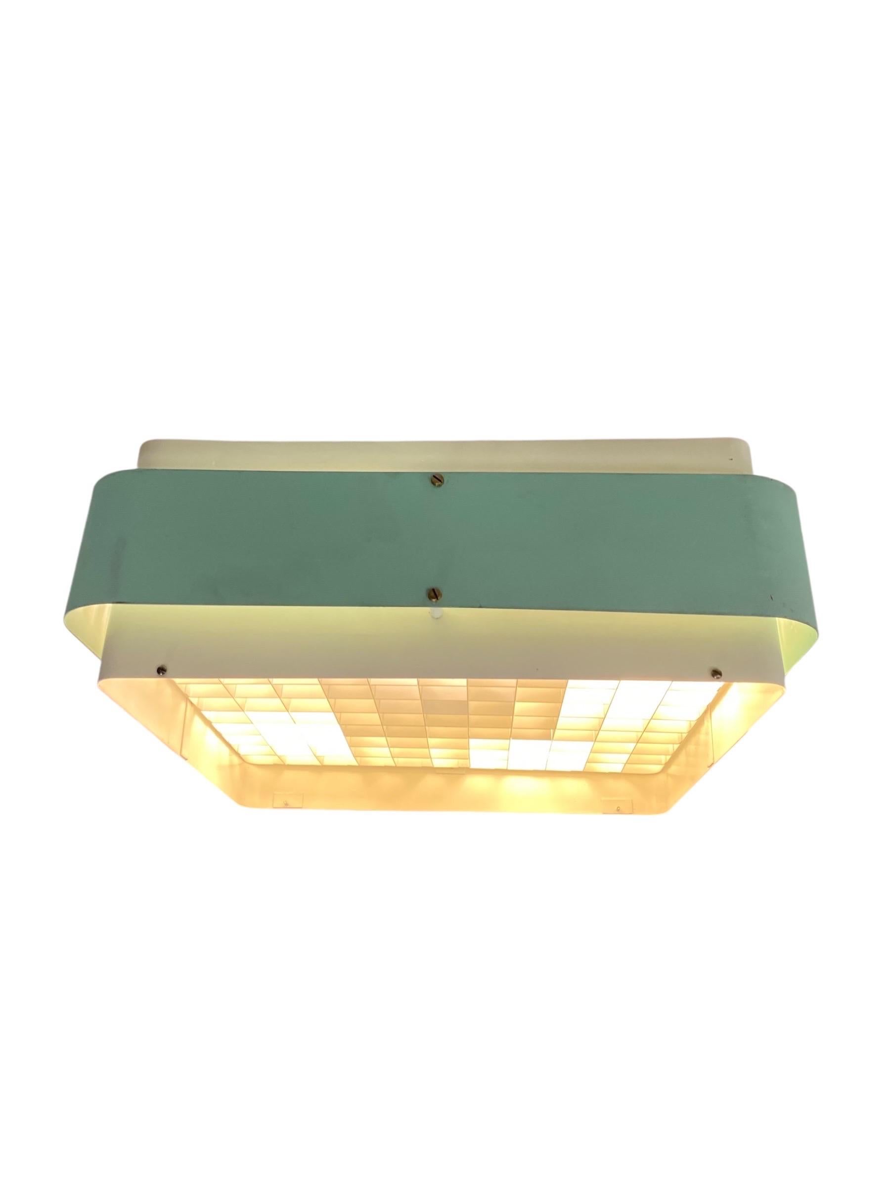 Seltene Deckenleuchte „Starry Sky“ Modell. AE 37 in Türkis und Weiß, Itsu 1950er Jahre (Moderne der Mitte des Jahrhunderts) im Angebot