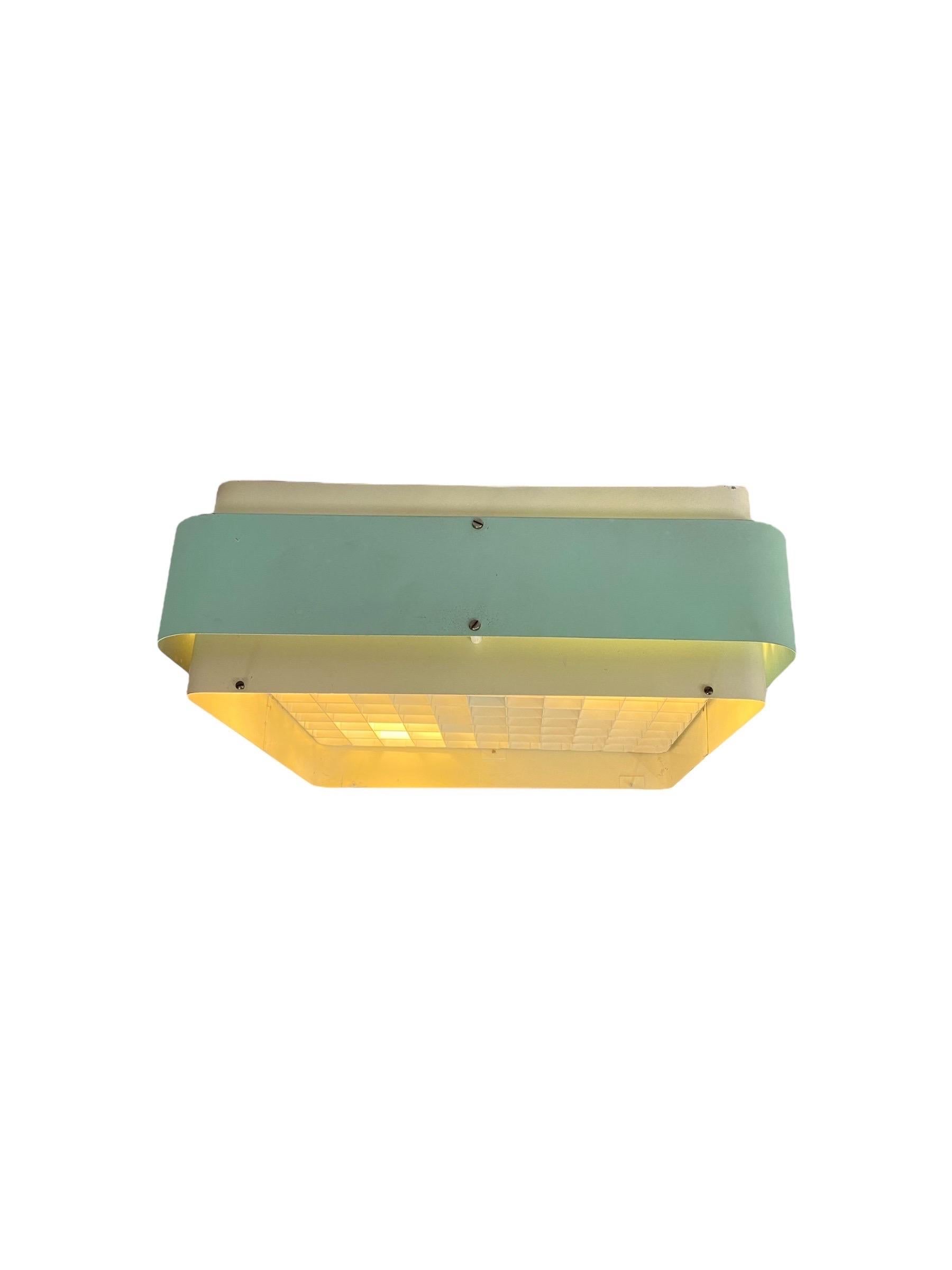Metà XX secolo Rara lampada da soffitto 