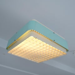 Rara lampada da soffitto "Starry Sky" Model. AE 37 in turchese e bianco, Itsu 1950s