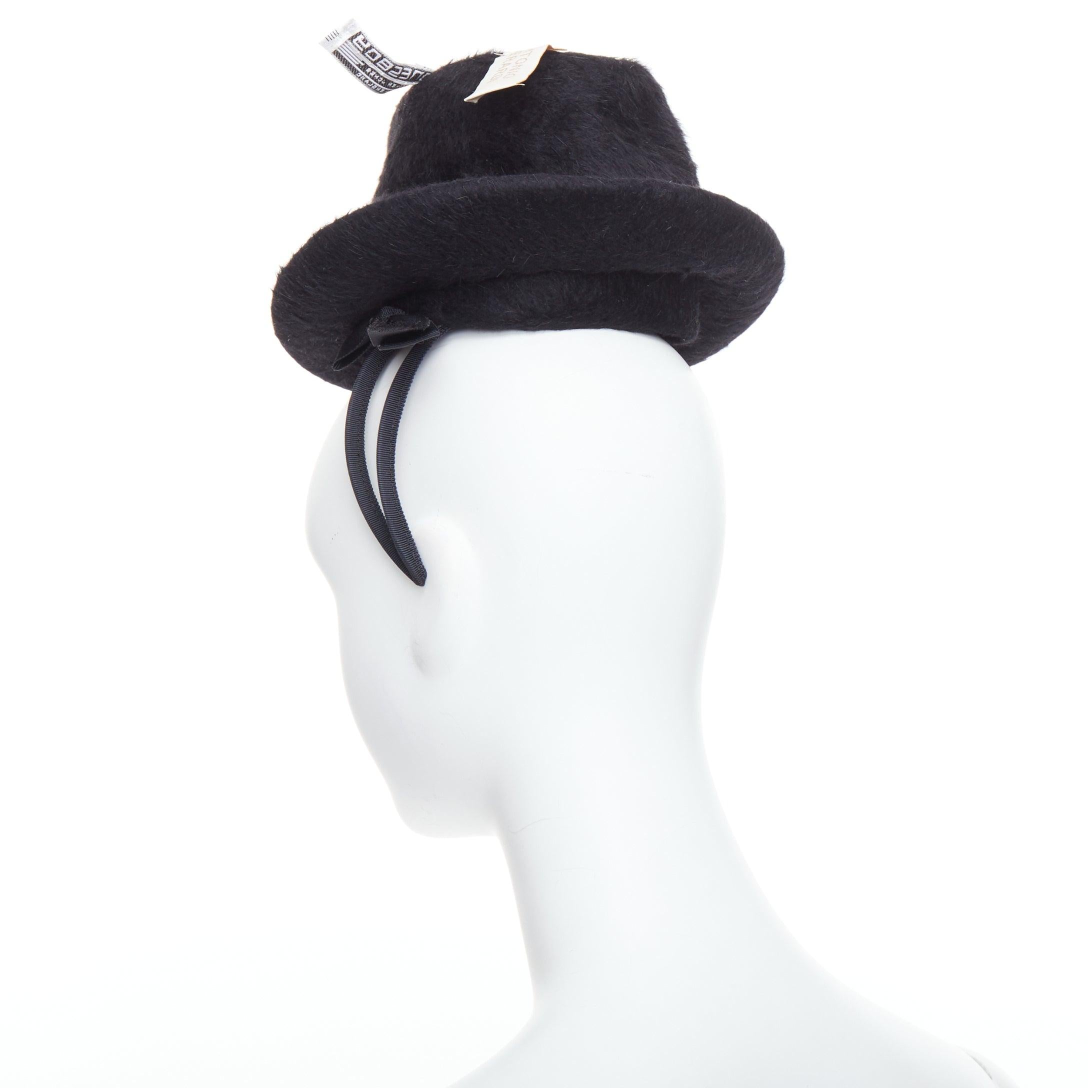 rare STEPHEN JONES MILLINERY 2008 PLU melusine mini trilby multi label top hat For Sale 1