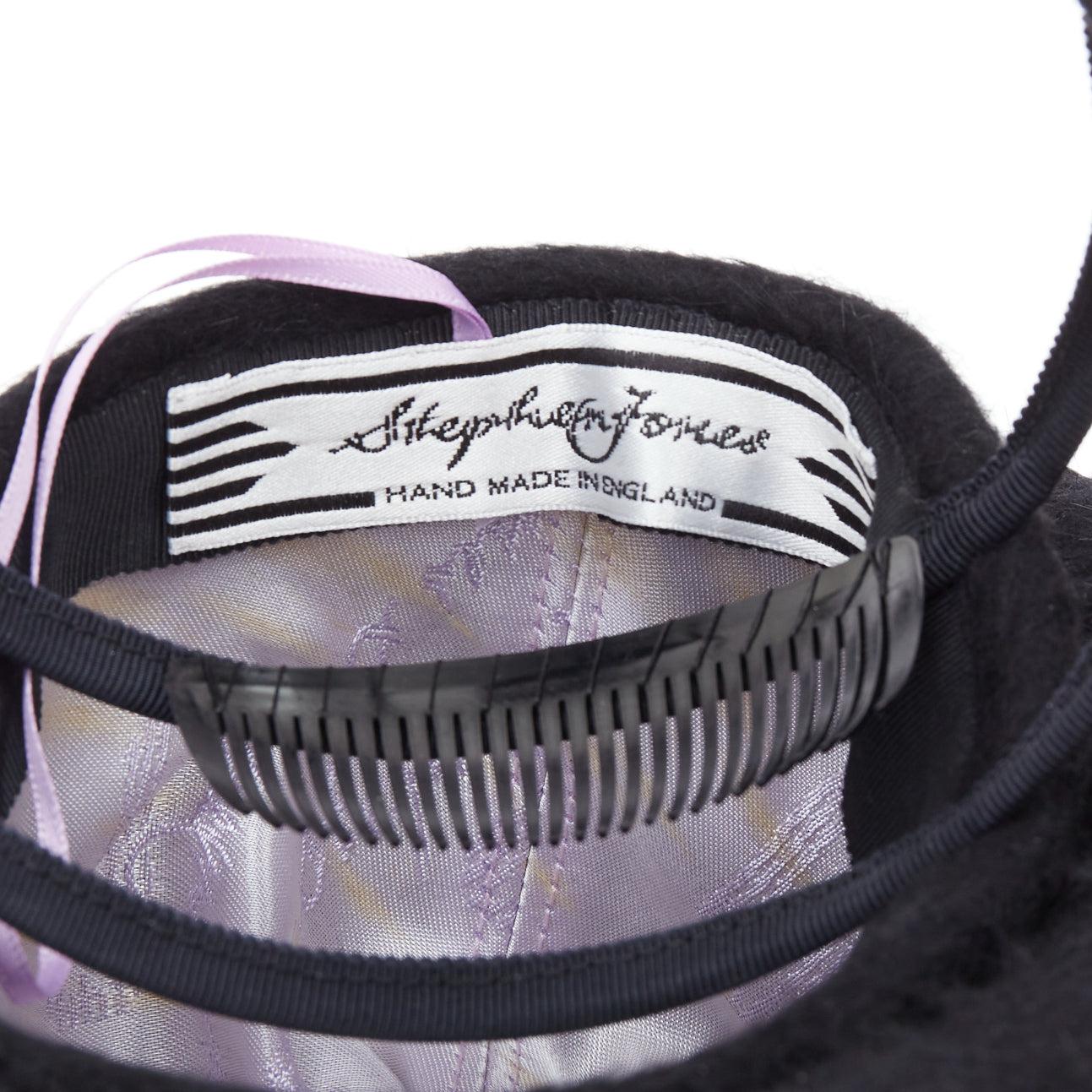 rare STEPHEN JONES MILLINERY 2008 PLU melusine mini trilby multi label top hat For Sale 3