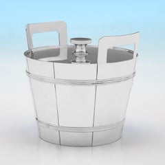 Rare sterling silver caviar dish made by Garrard & Co. in 1968