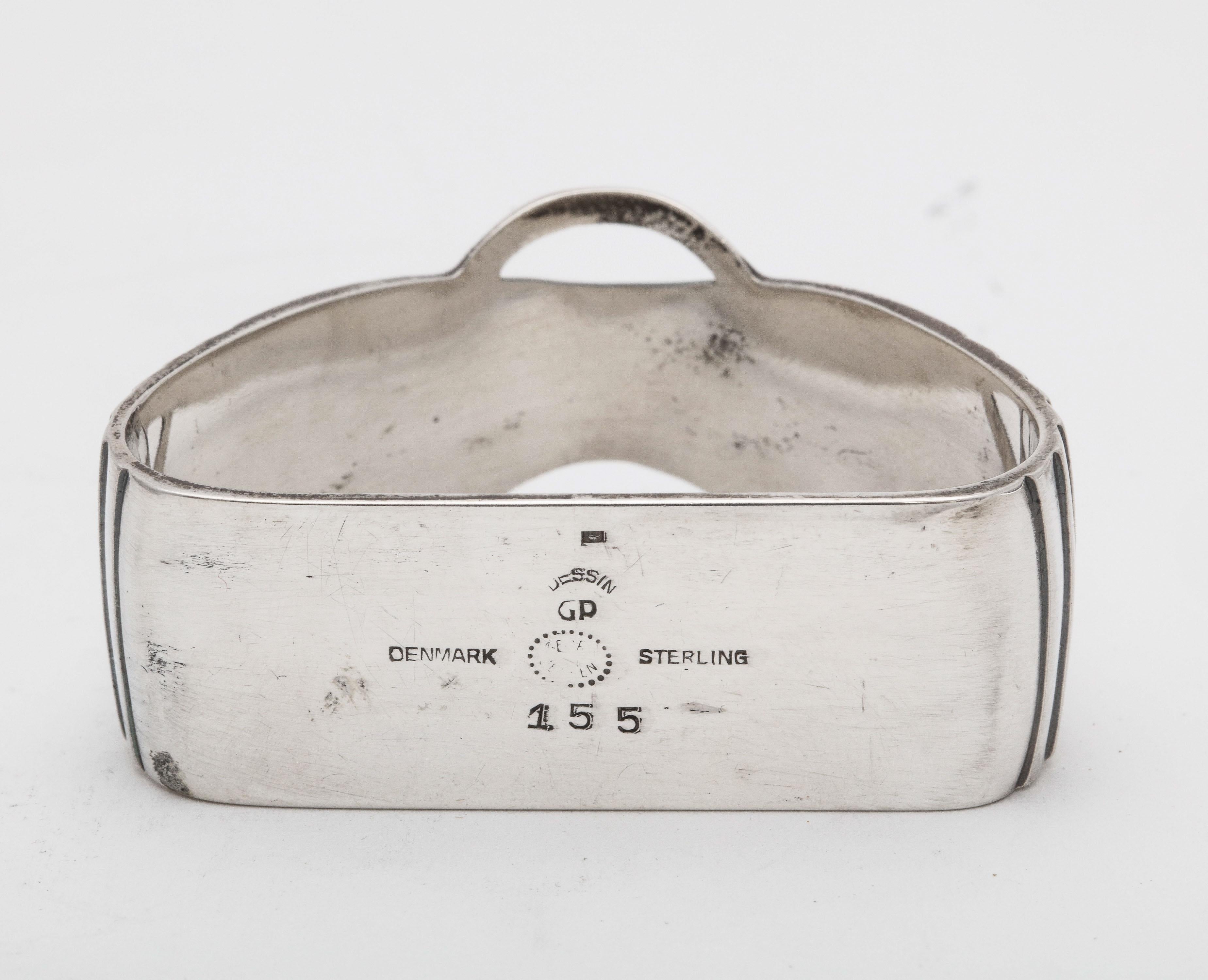 Mid-20th Century Rare Sterling Silver Three-Piece Midcentury Child's Set by Georg Jensen For Sale