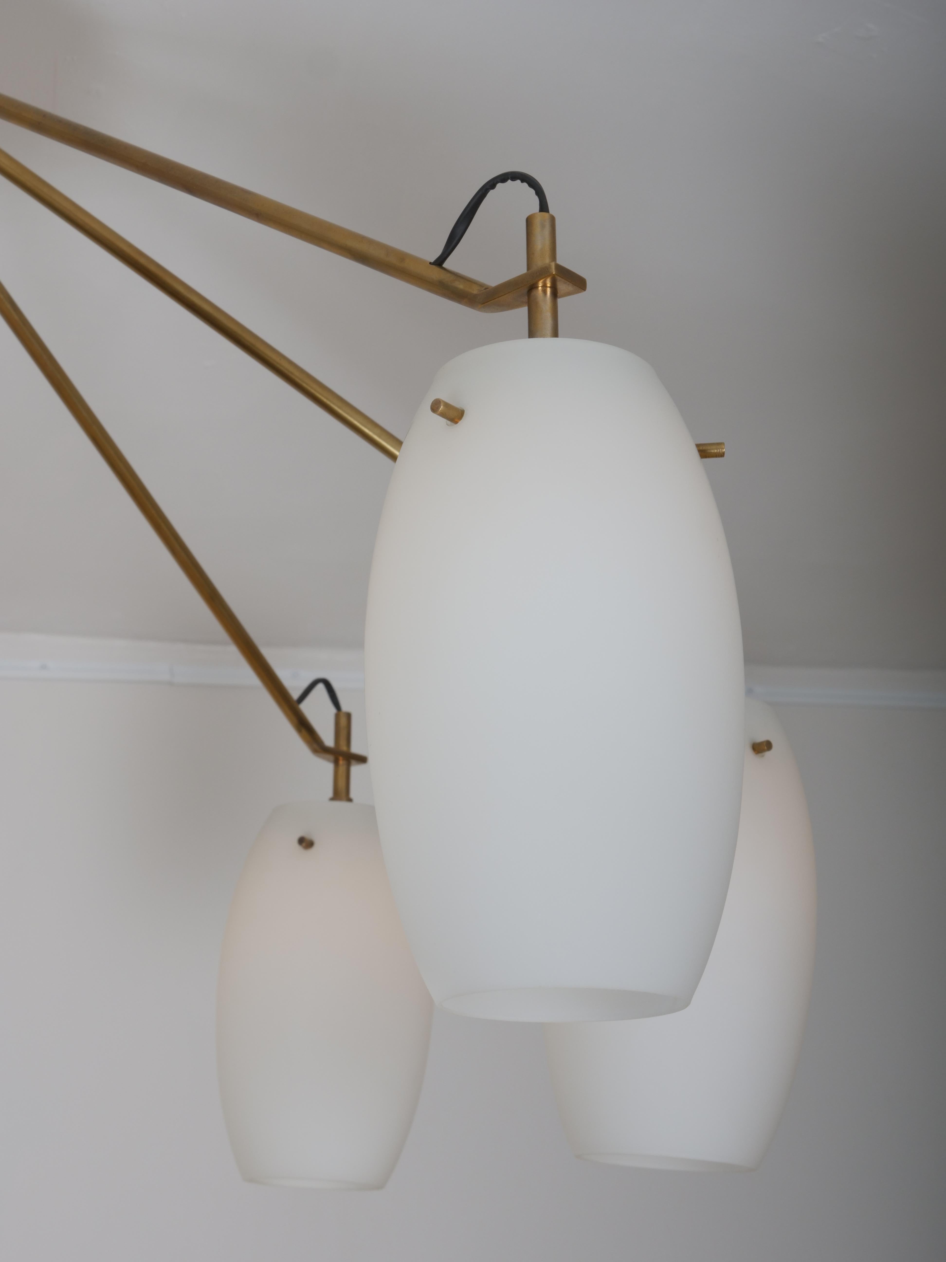 Rare Stilnovo chandelier For Sale 3