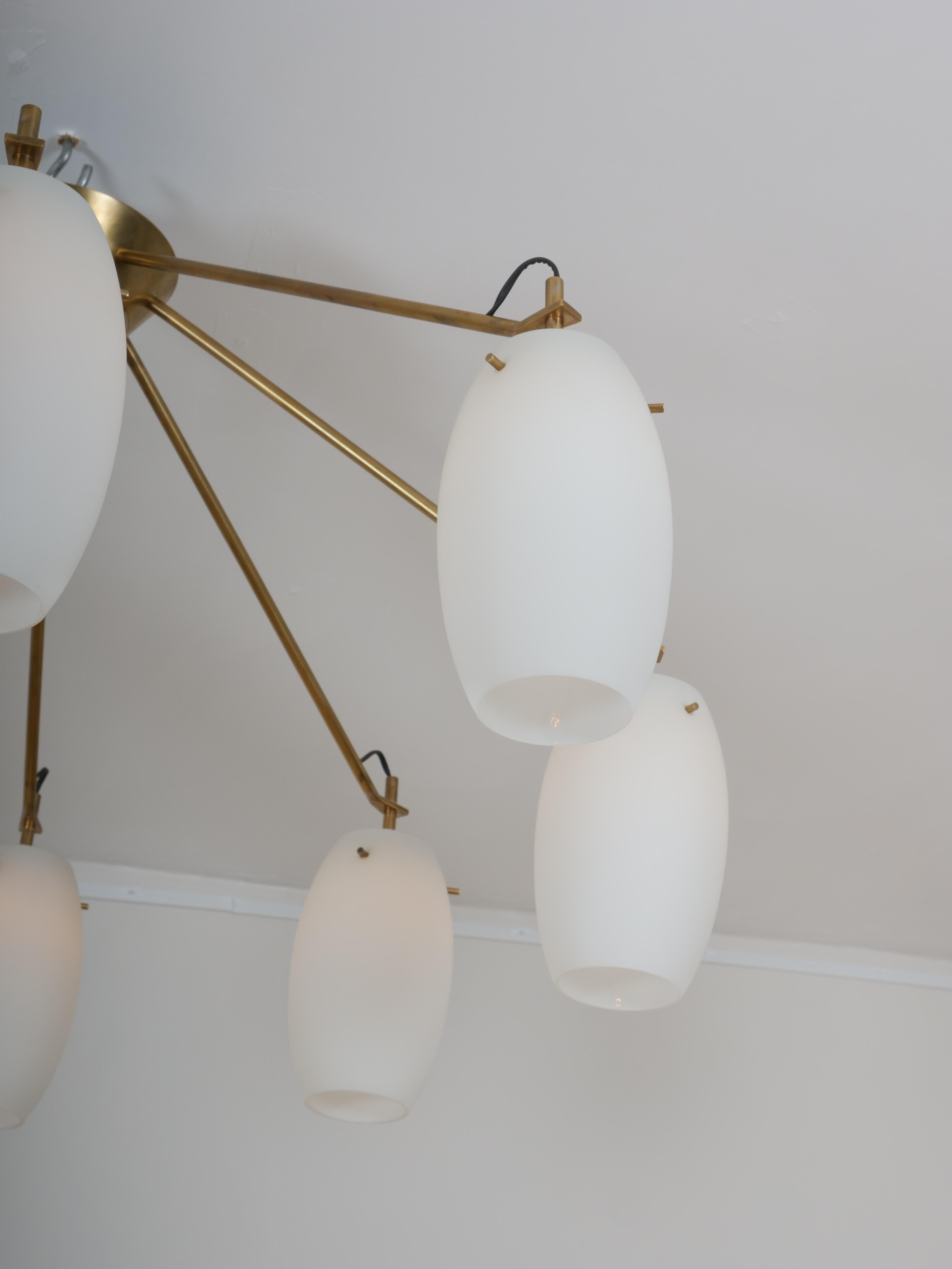 Rare Stilnovo chandelier For Sale 2