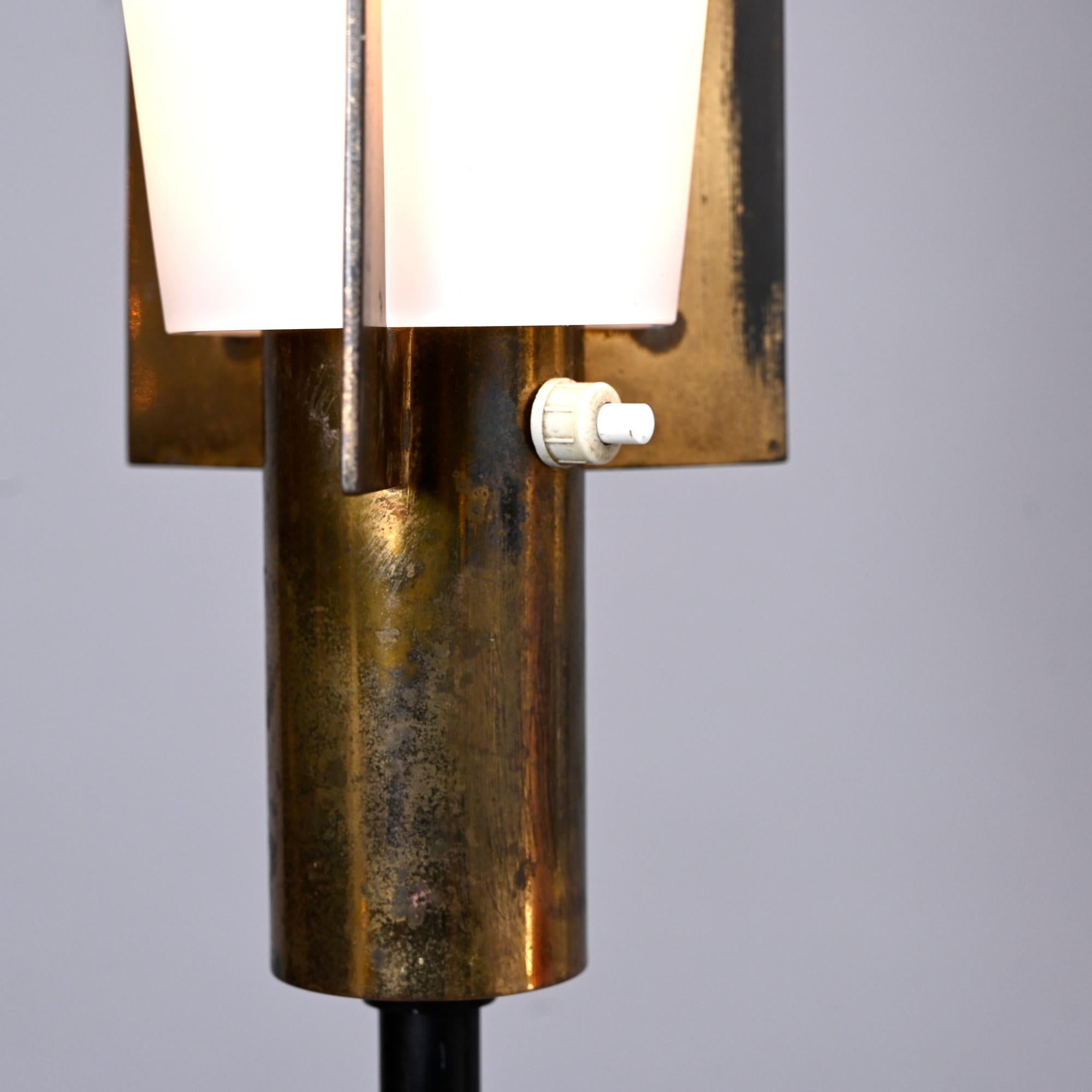 Laiton Rare lampadaire Stilnovo, Italie, C1950 en vente