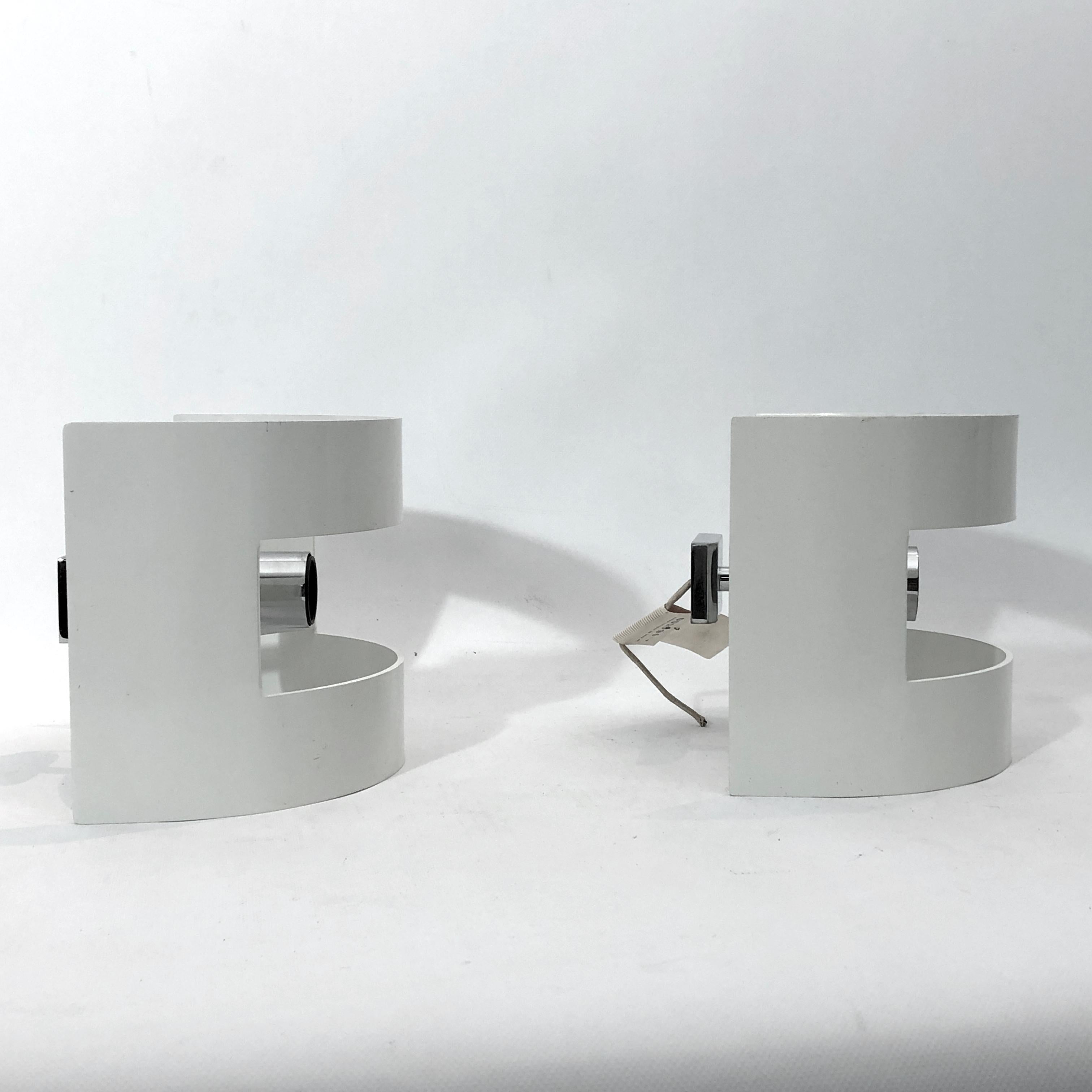 Rare Stilux Milano Model Lido, Pair of Large Sconces from 60s For Sale 6