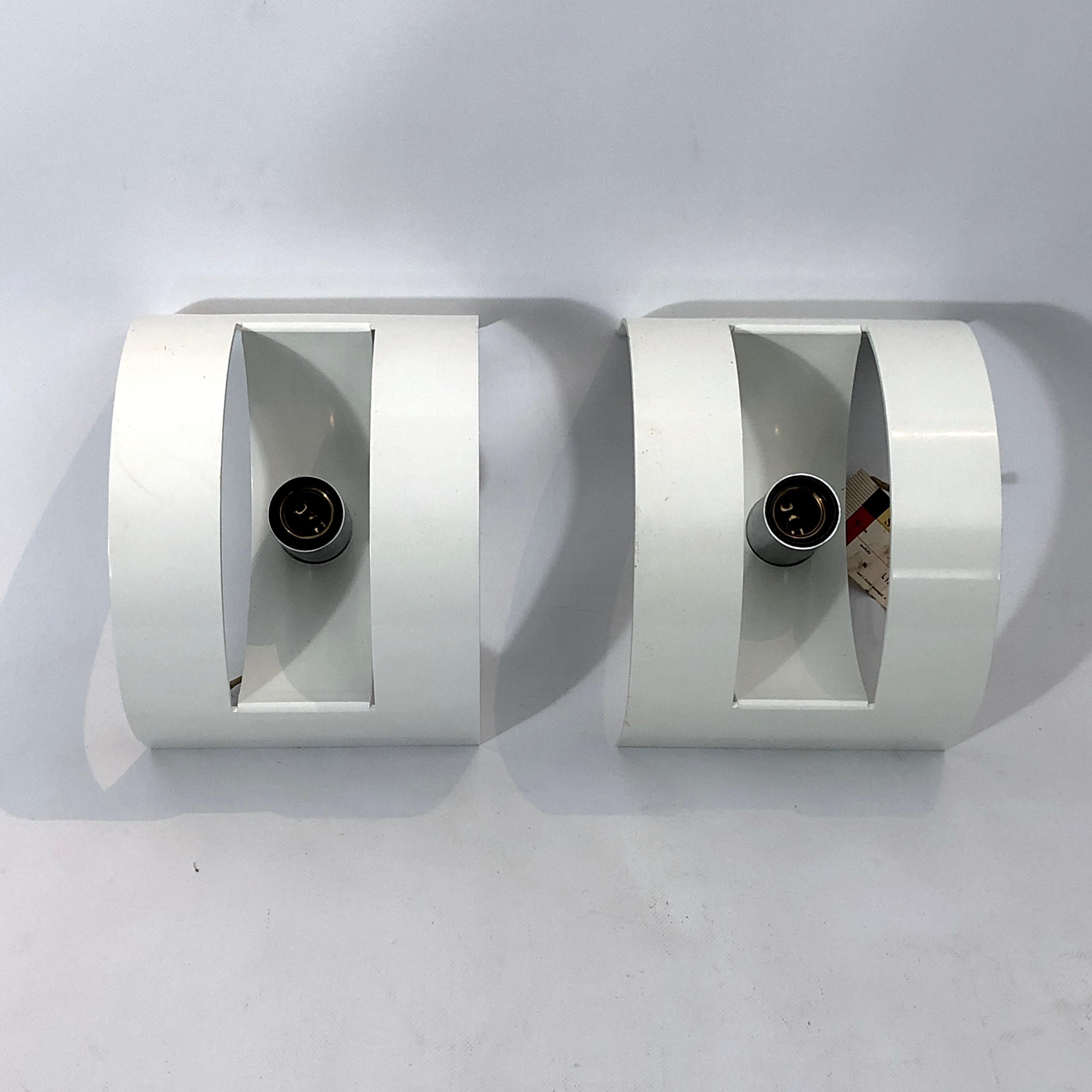 Rare Stilux Milano Model Lido, Pair of Large Sconces from 60s For Sale 7