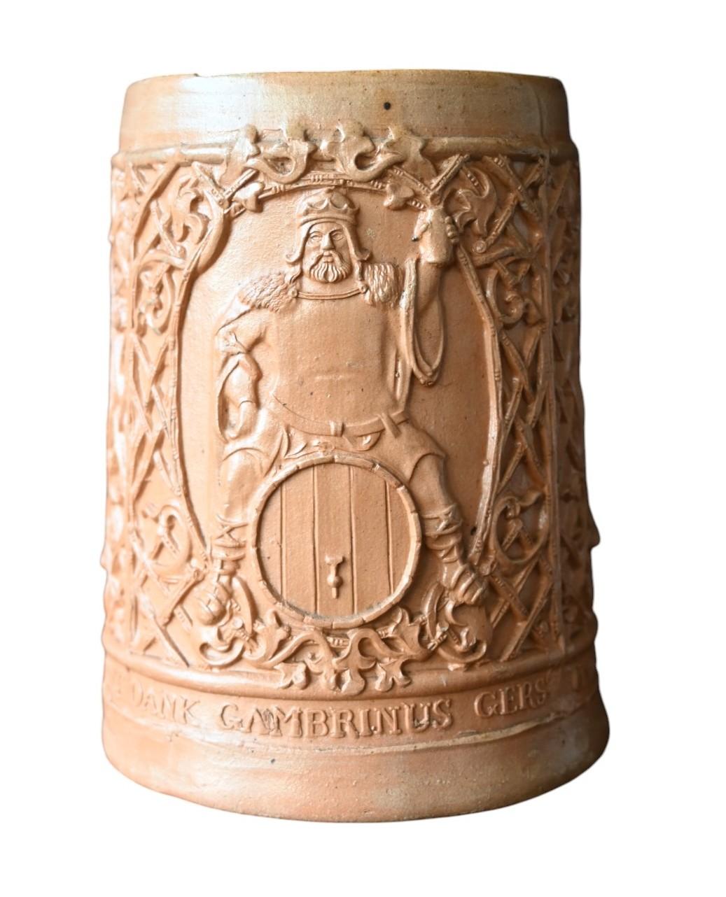 Artisanat Rare chope à bière en grès de Raeren, vers 1680-1720 en vente