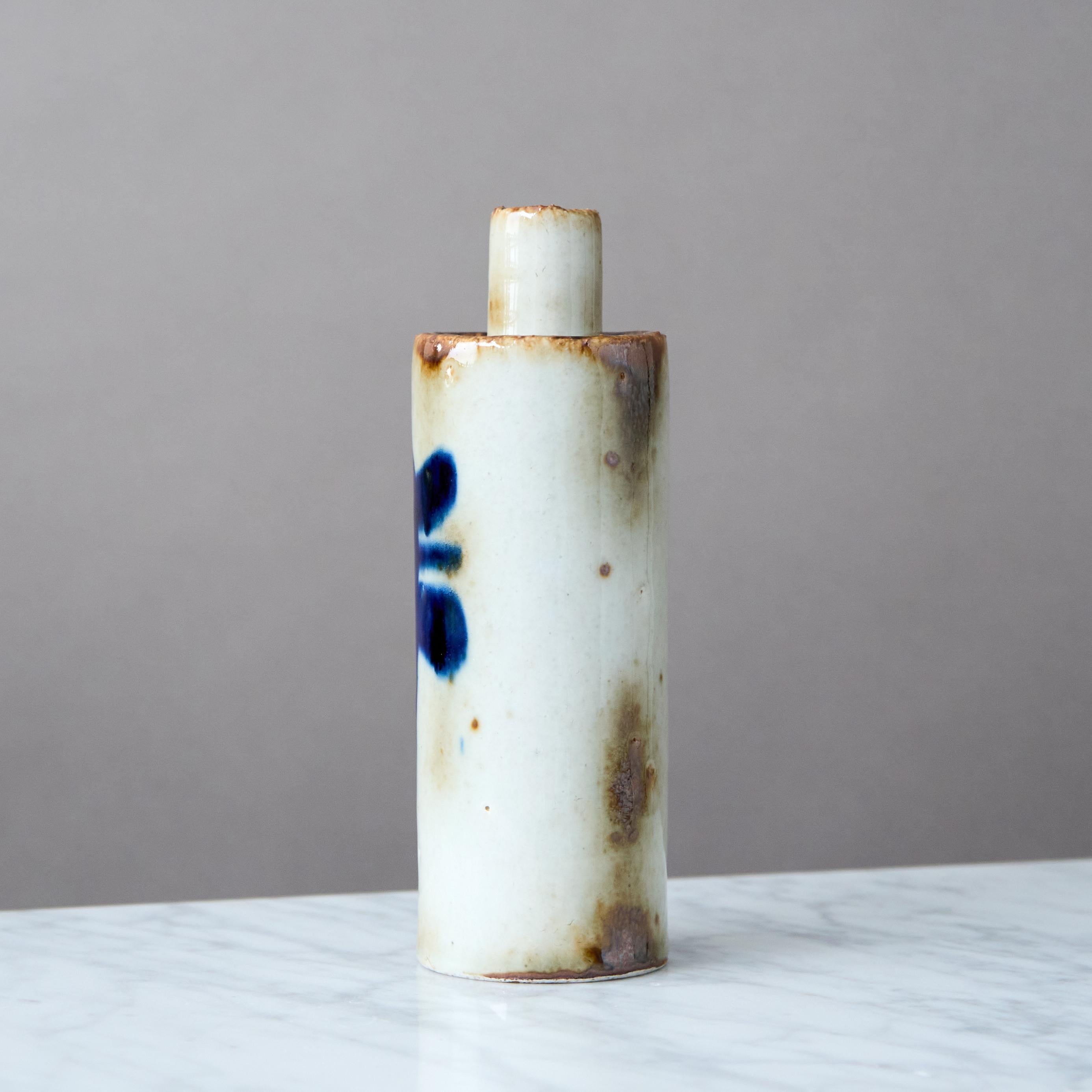 Rare Stoneware Candlestick by Bjorn Wiinblad. Rosenthal Germany, 1960s In Good Condition For Sale In Malmö, SE