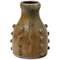 Rare Stoneware Vase by Jeanne & Norbert Pierlot, to Ratilly, circa 1970
