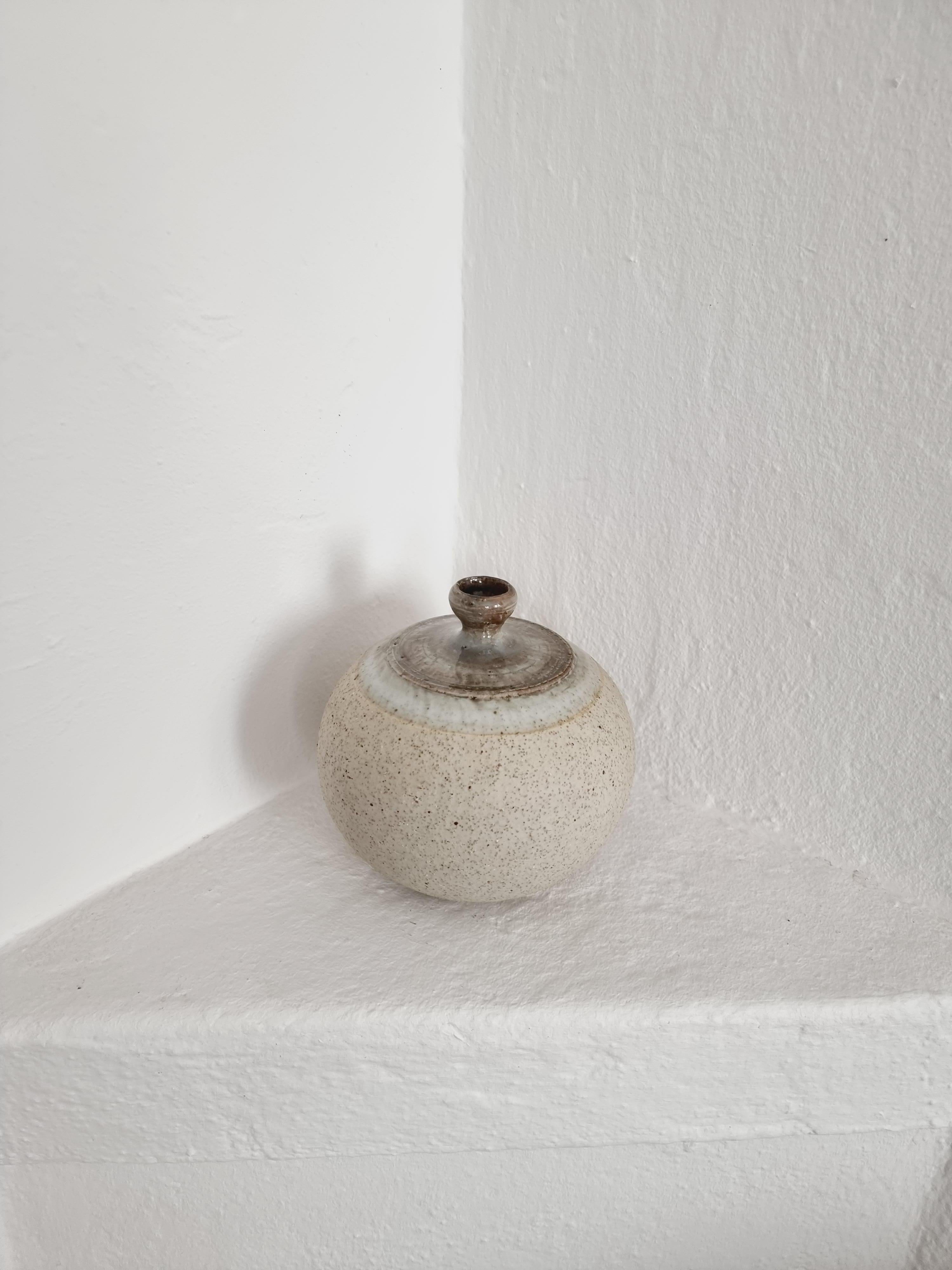 Mid-Century Modern Rare Stoneware Vase by Sylvia Leuchovius for Rörstrand, 1960/70s For Sale