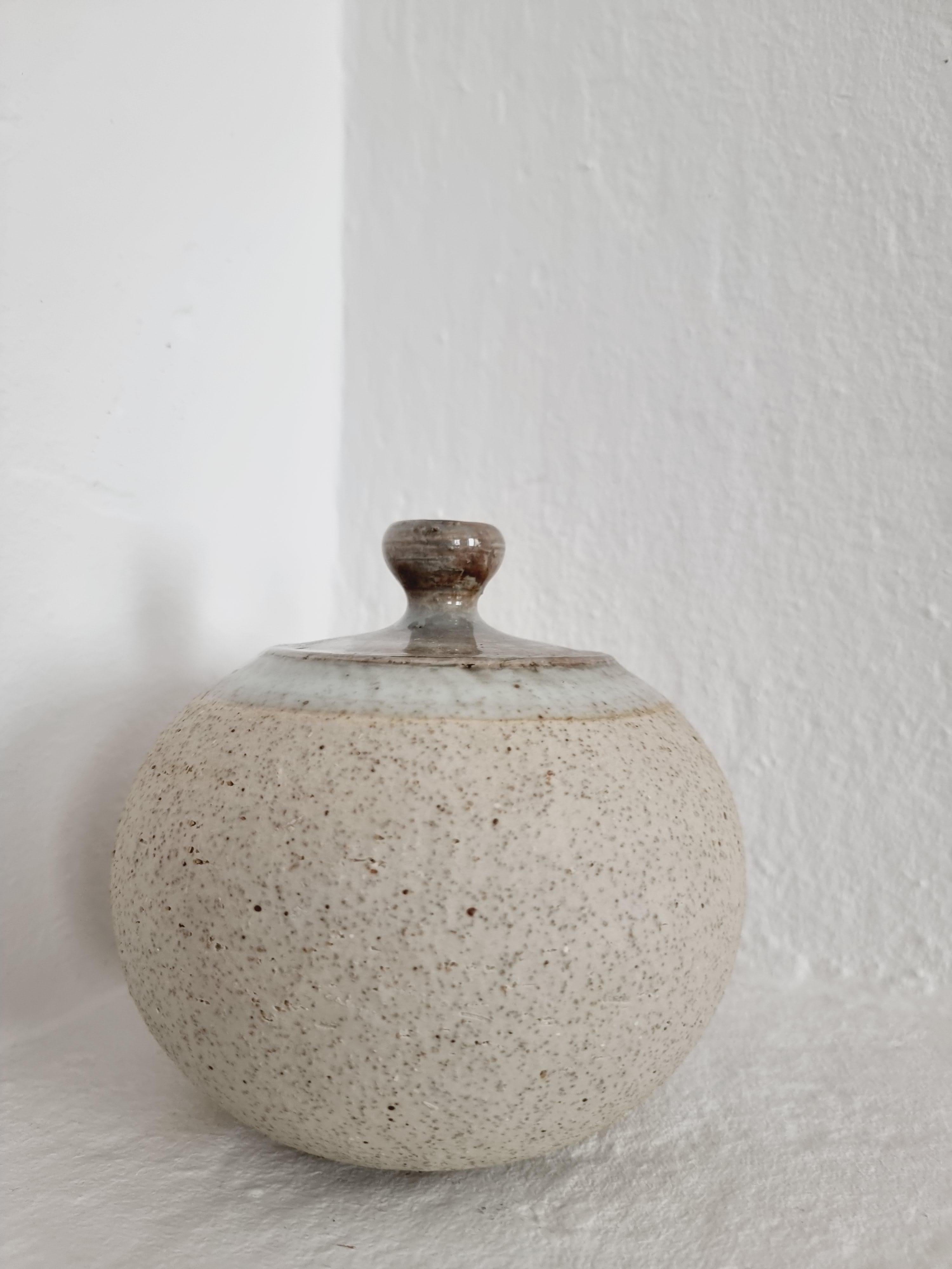 Rare Stoneware Vase by Sylvia Leuchovius for Rörstrand, 1960/70s In Good Condition For Sale In Stockholm, SE