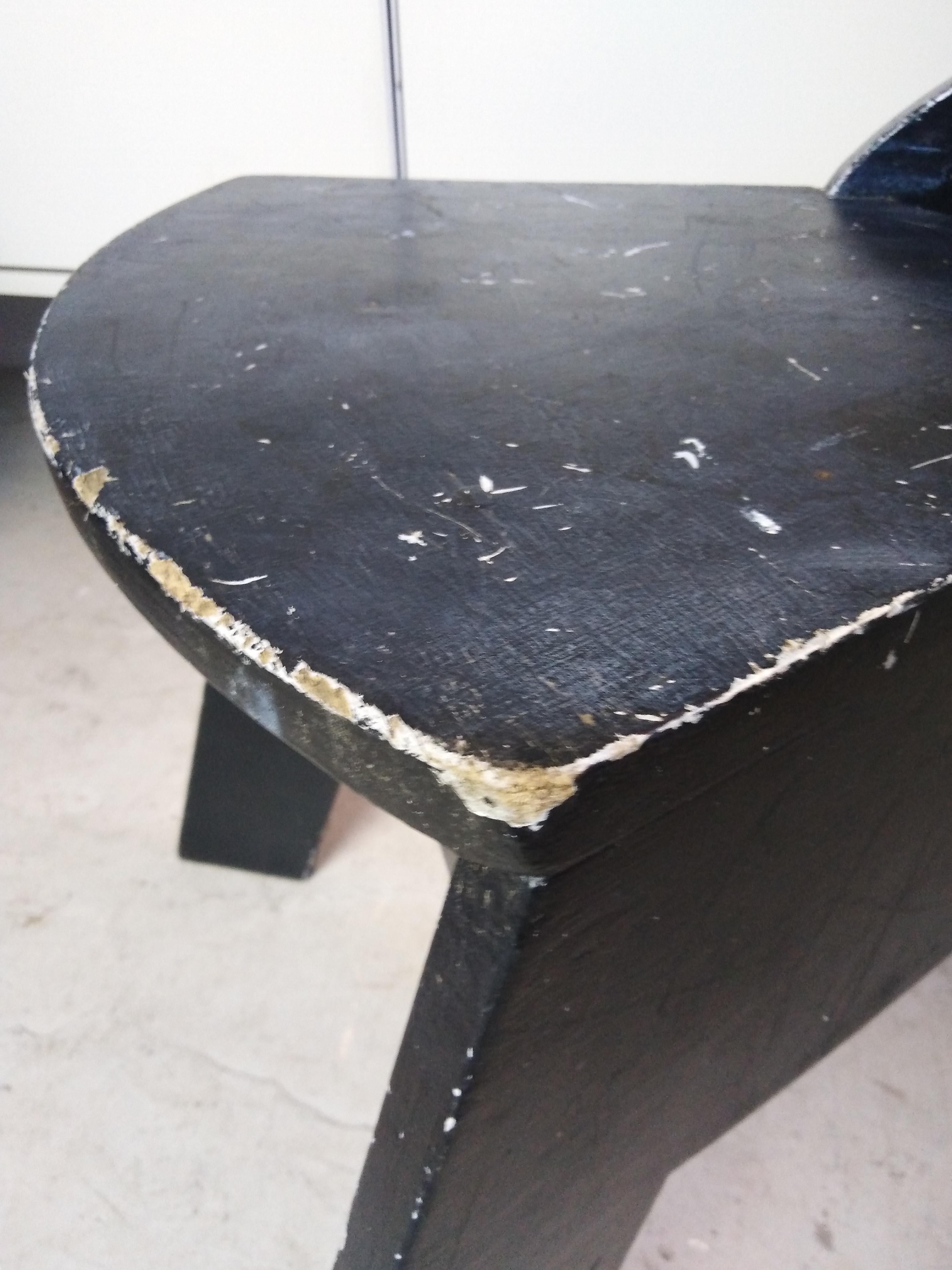 rare stool by Jean-Claude Biraben, France, 70s 3