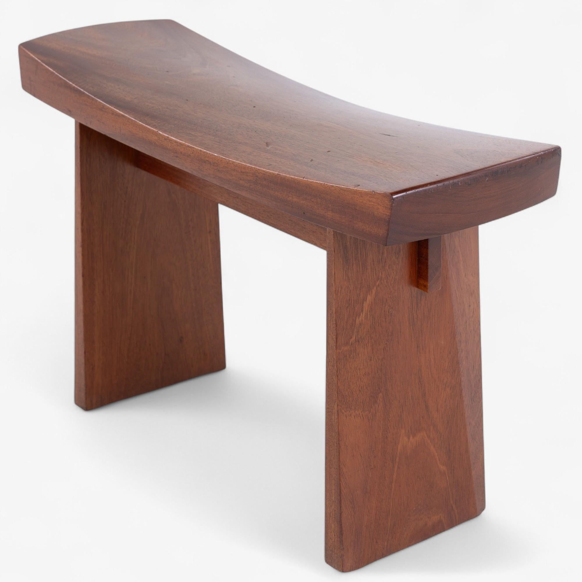 Raro taburete de caoba de Hans Kempe y Lars-Erik Ljunglöf Sueco en venta
