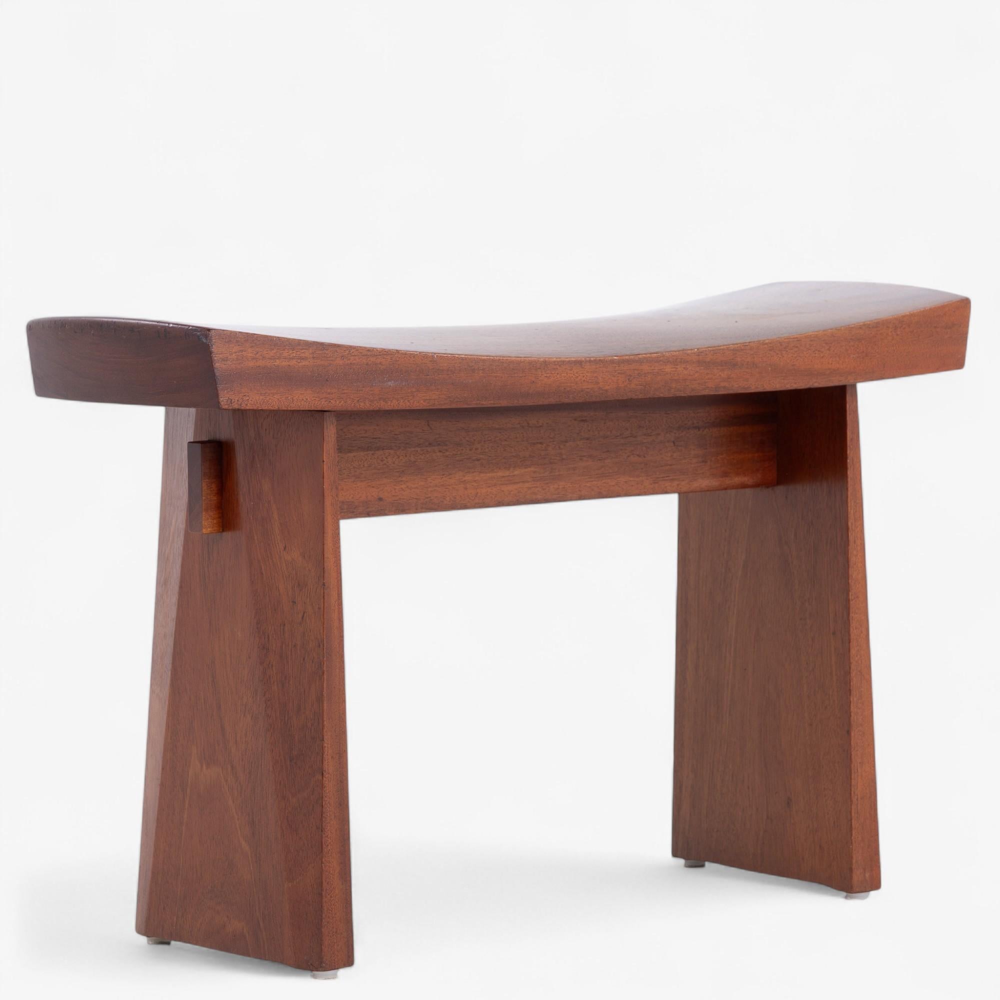 Raro taburete de caoba de Hans Kempe y Lars-Erik Ljunglöf Caoba en venta