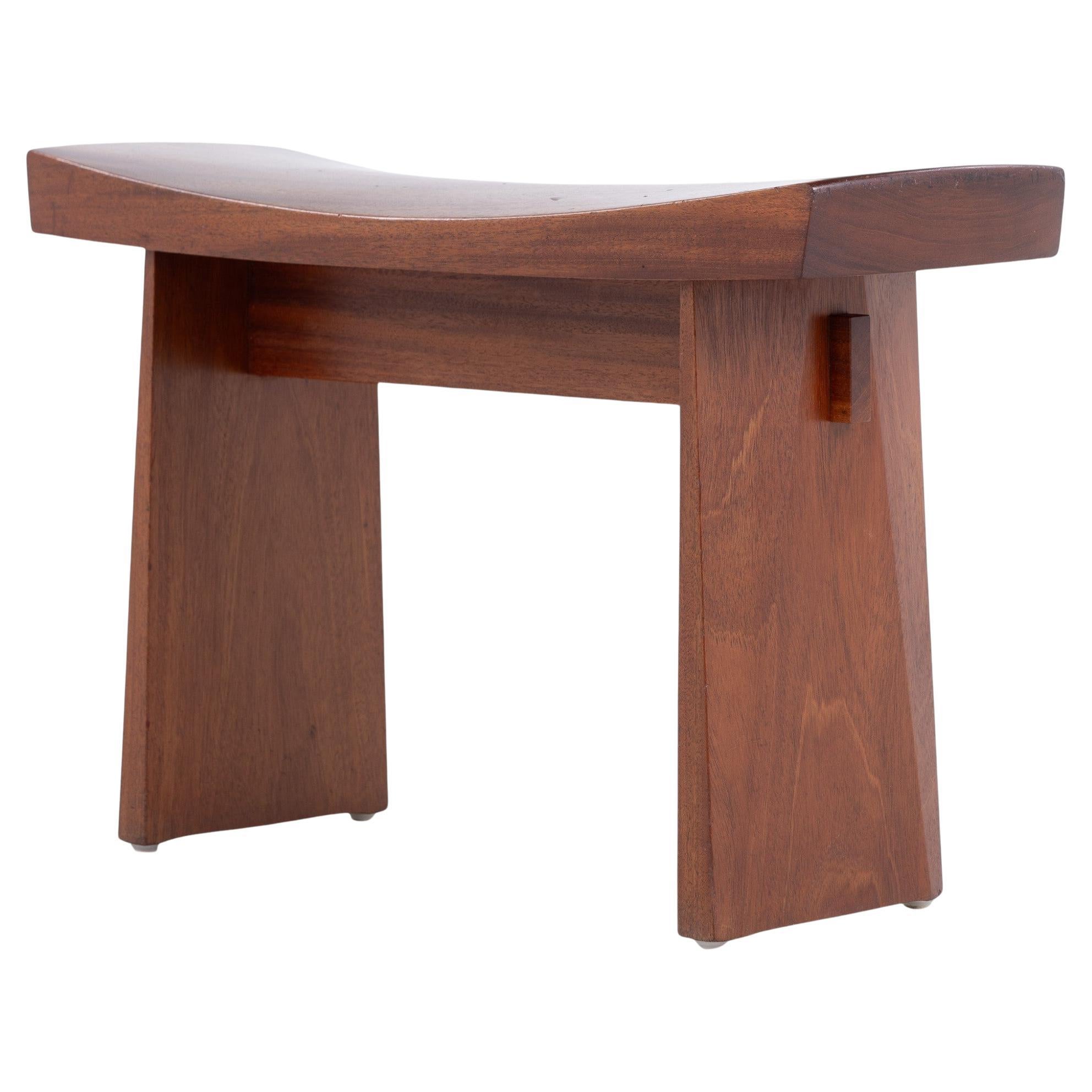 Raro taburete de caoba de Hans Kempe y Lars-Erik Ljunglöf en venta