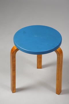 Tabouret rare modèle 60, Alvar Aalto+Aalto, Artek, années 1950