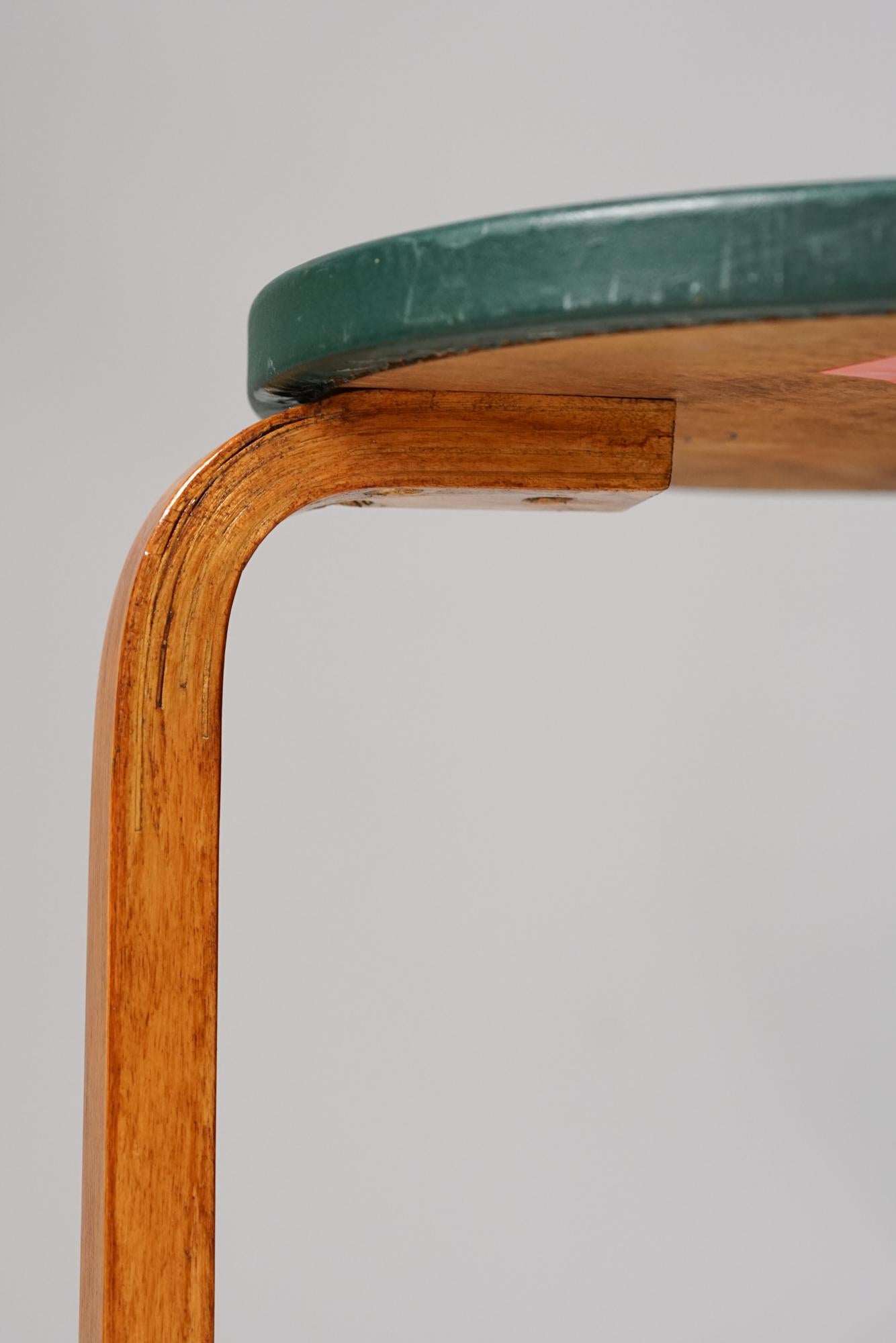Scandinavian Modern Rare stool model 60, Alvar Aalto, Artek, 1950s For Sale