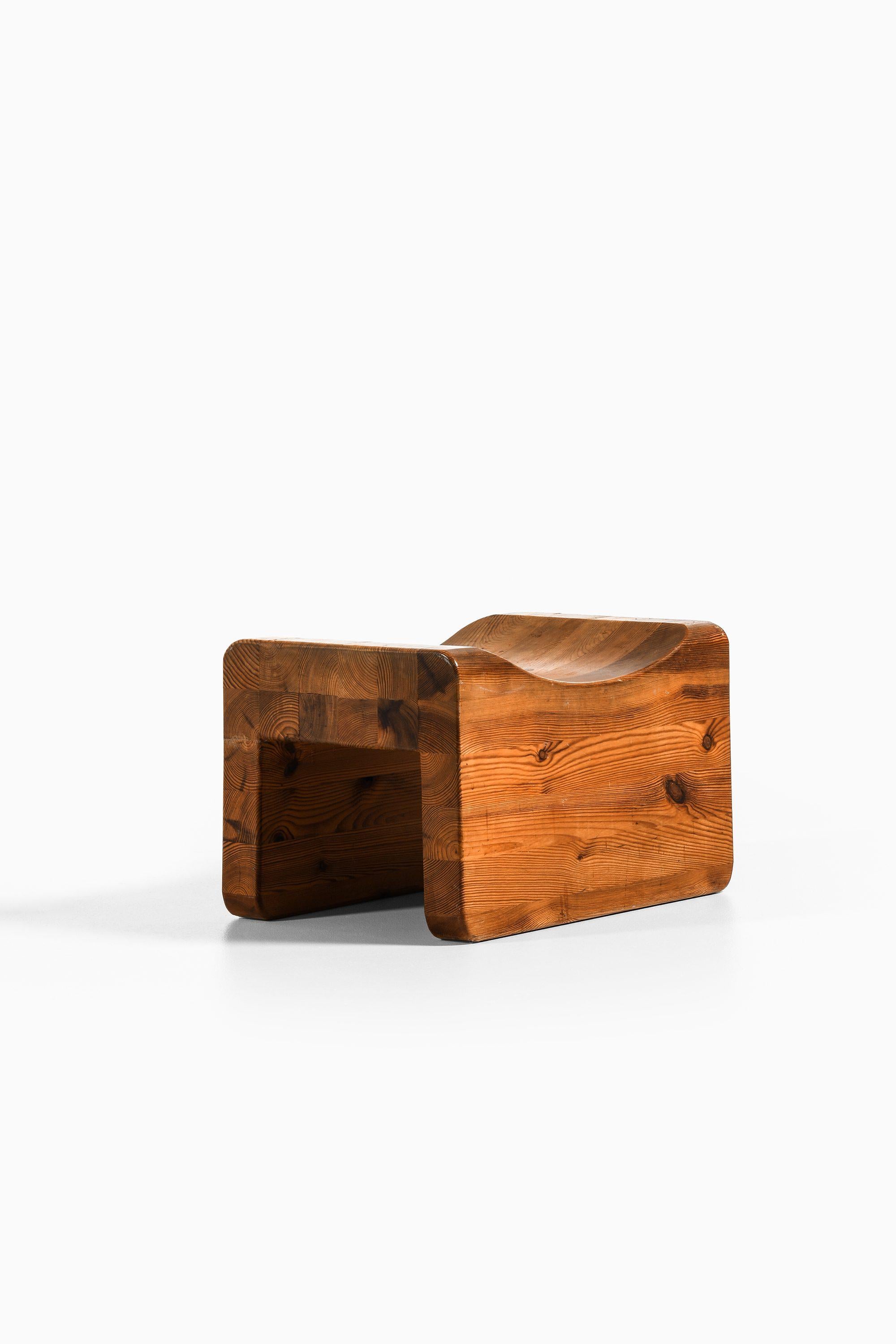 Seltener Hocker 'Palle' in Kiefer, 1970er Jahre (Skandinavische Moderne) im Angebot