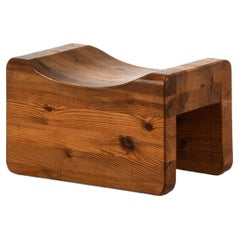 Rare Stool ‘Palle’ in Pine, 1970's