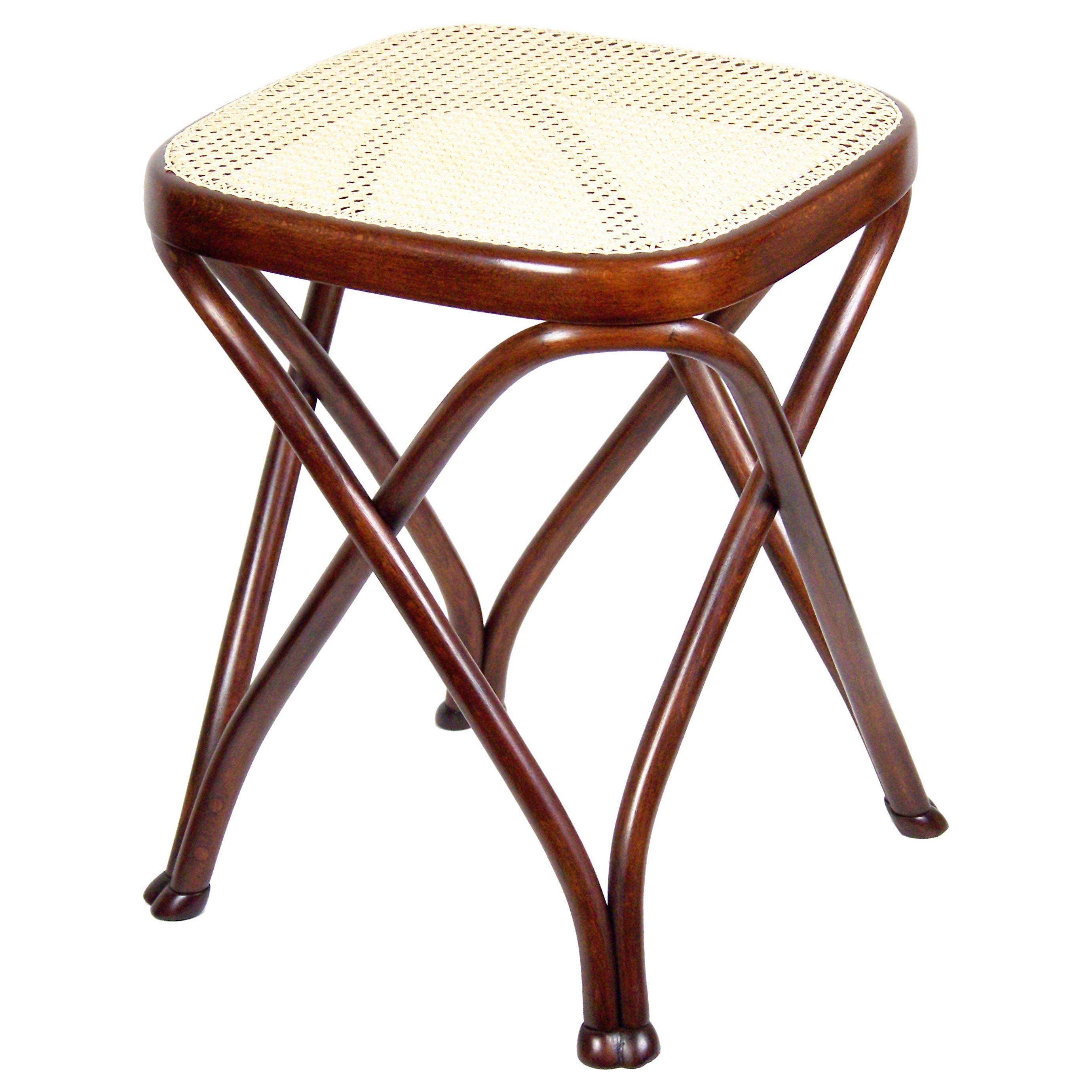 Seltener Hocker Thonet Nr. 51, seit 1885