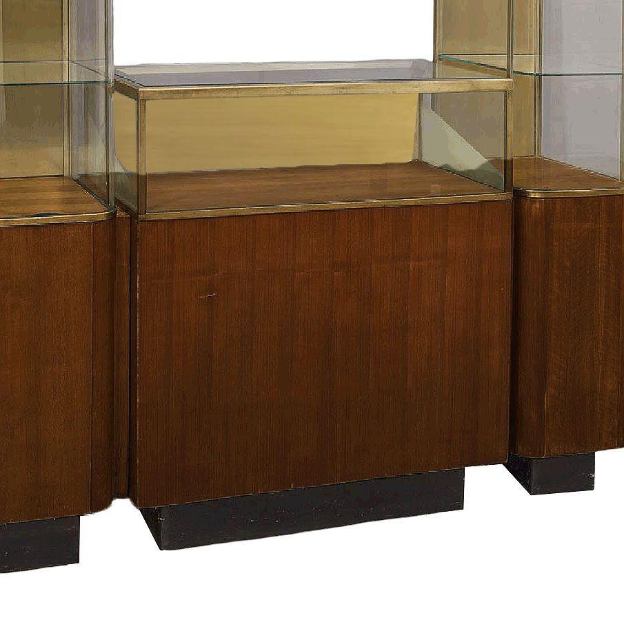 Raro espositore a doppia torre in ottone e Oak di Parker Pens, in stile Art Deco Streamline in vendita 4