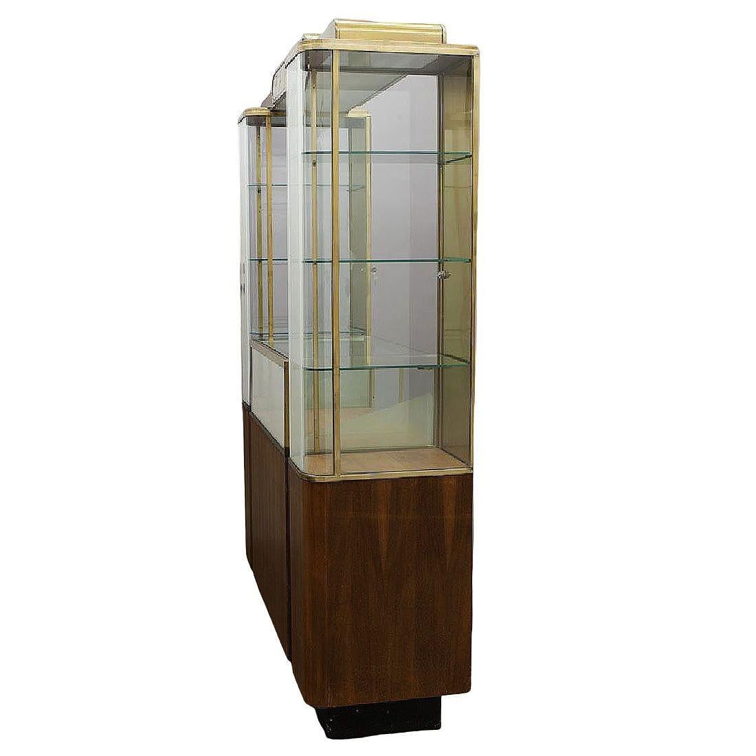 Raro espositore a doppia torre in ottone e Oak di Parker Pens, in stile Art Deco Streamline In condizioni ottime in vendita a Van Nuys, CA