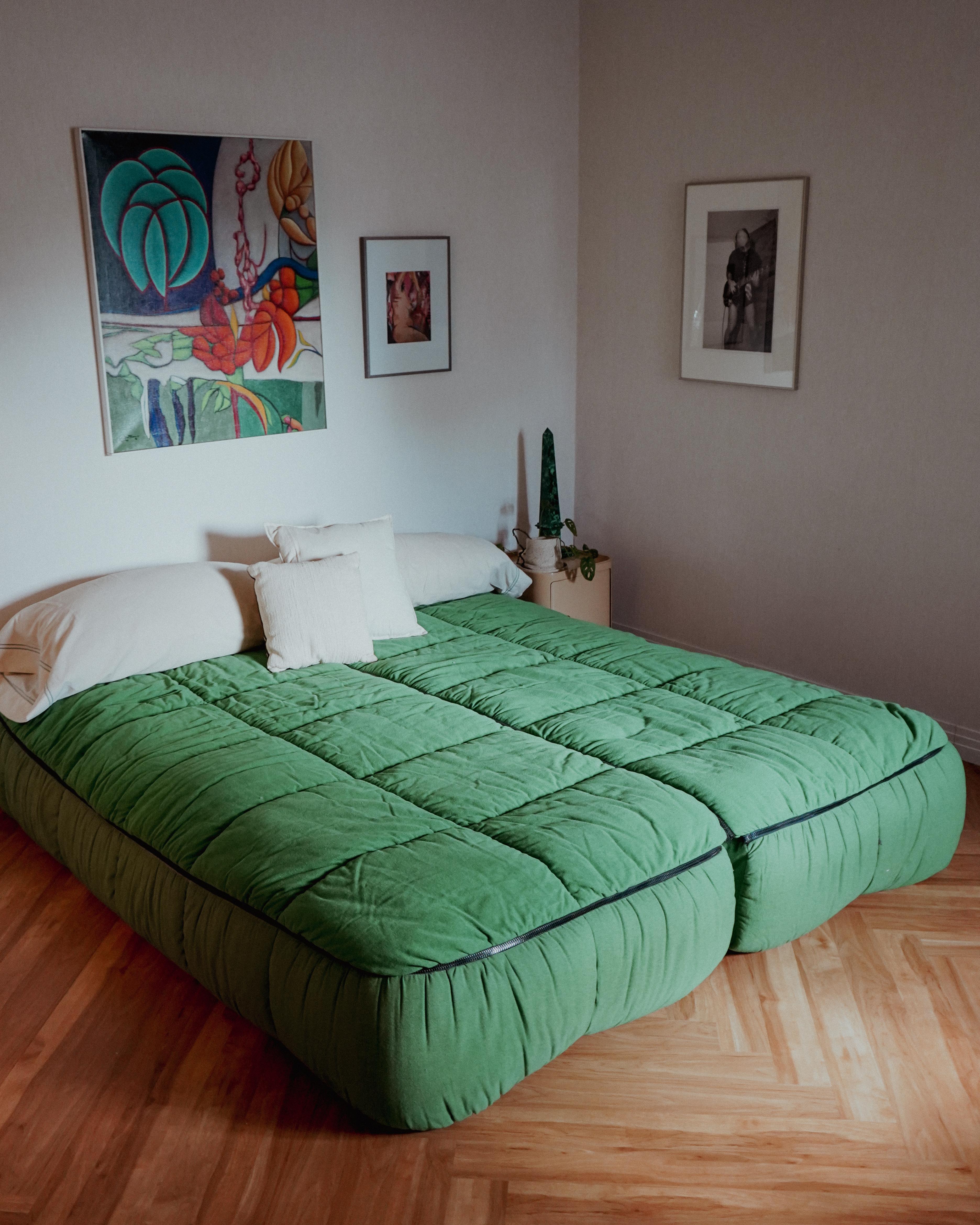 Foam Rare Strips Queen Size Bed, Cini Boeri for Arflex, 1972 For Sale