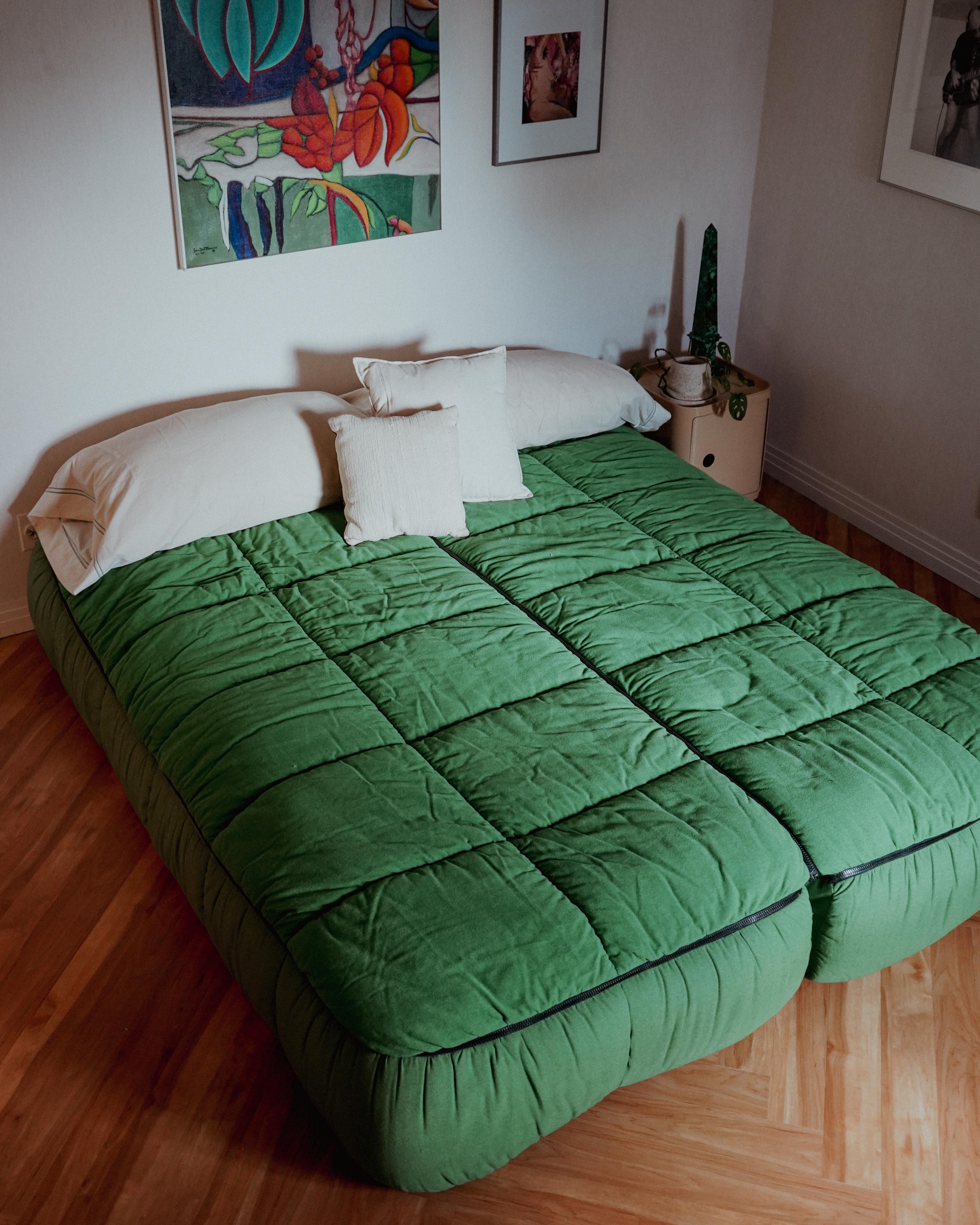 Rare Strips Queen Size Bed, Cini Boeri for Arflex, 1972 For Sale 1